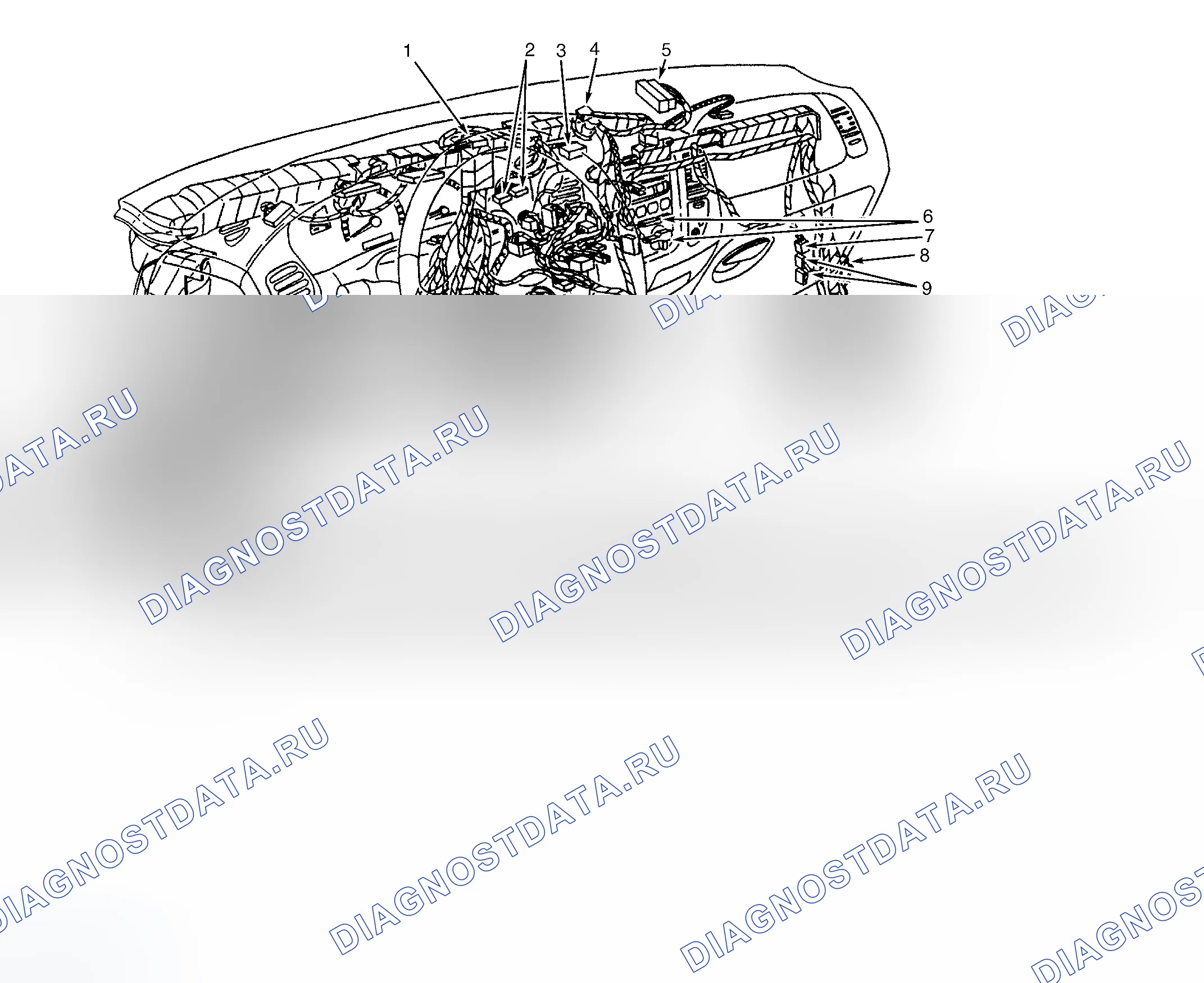 Рис. 5: Тире (позднее производство). Ford Pickup F250 