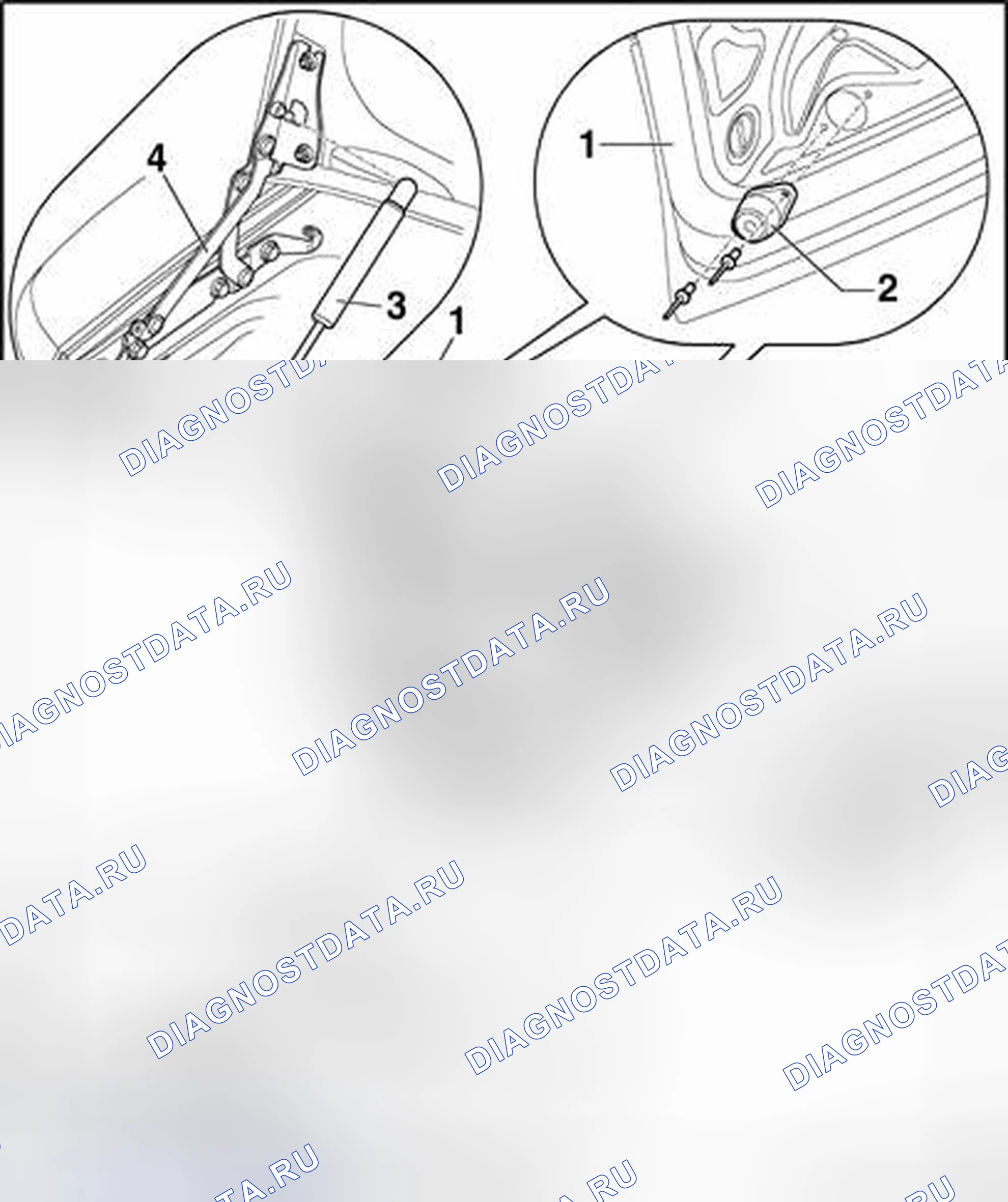 Рис. 354: Задняя крышка, снятие, установка и регулировка. Audi S4 B6