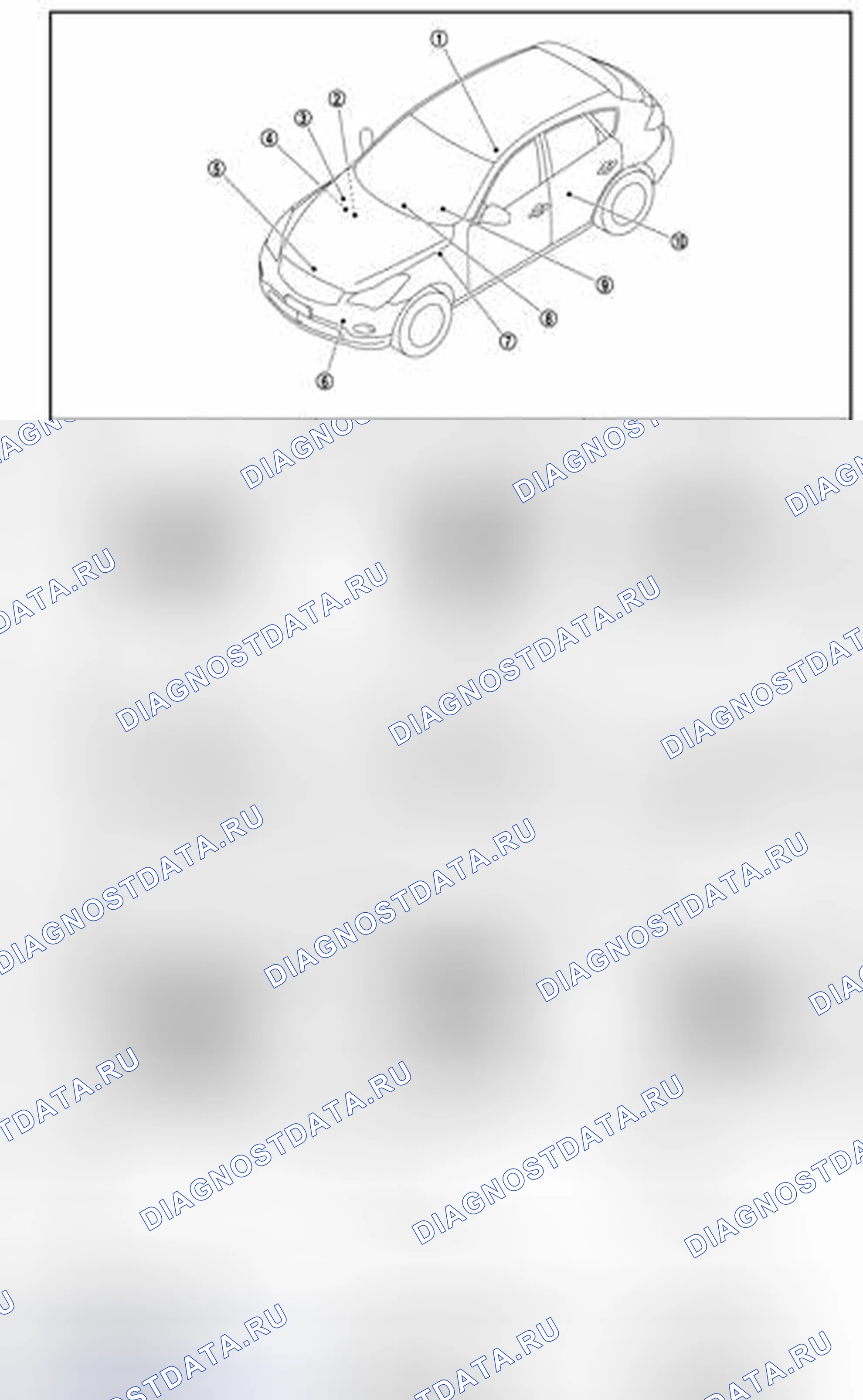 Рис. 2: СПИДОМЕТР: Расположение компонентов. Infiniti EX37 I