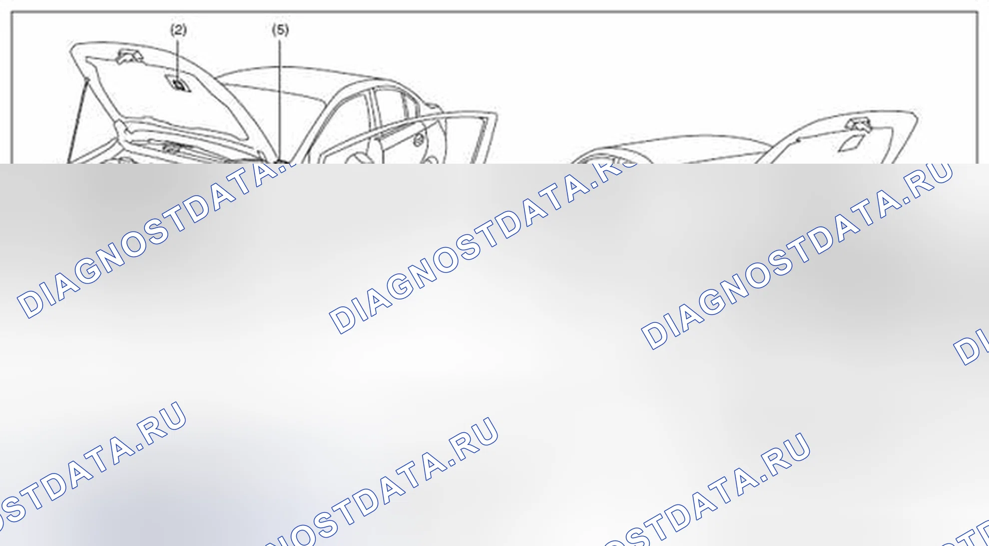 Рис. 110: РАСПОЛОЖЕНИЕ ИДЕНТИФИКАЦИОННЫХ НОМЕРОВ И ЭТИКЕТОК. Subaru Impreza WRX GE рестайлинг