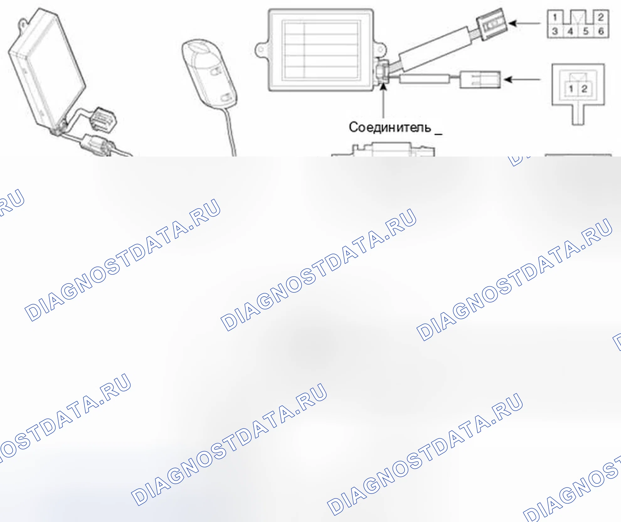 Рис. 90: Расположение компонентов. Hyundai Equus II