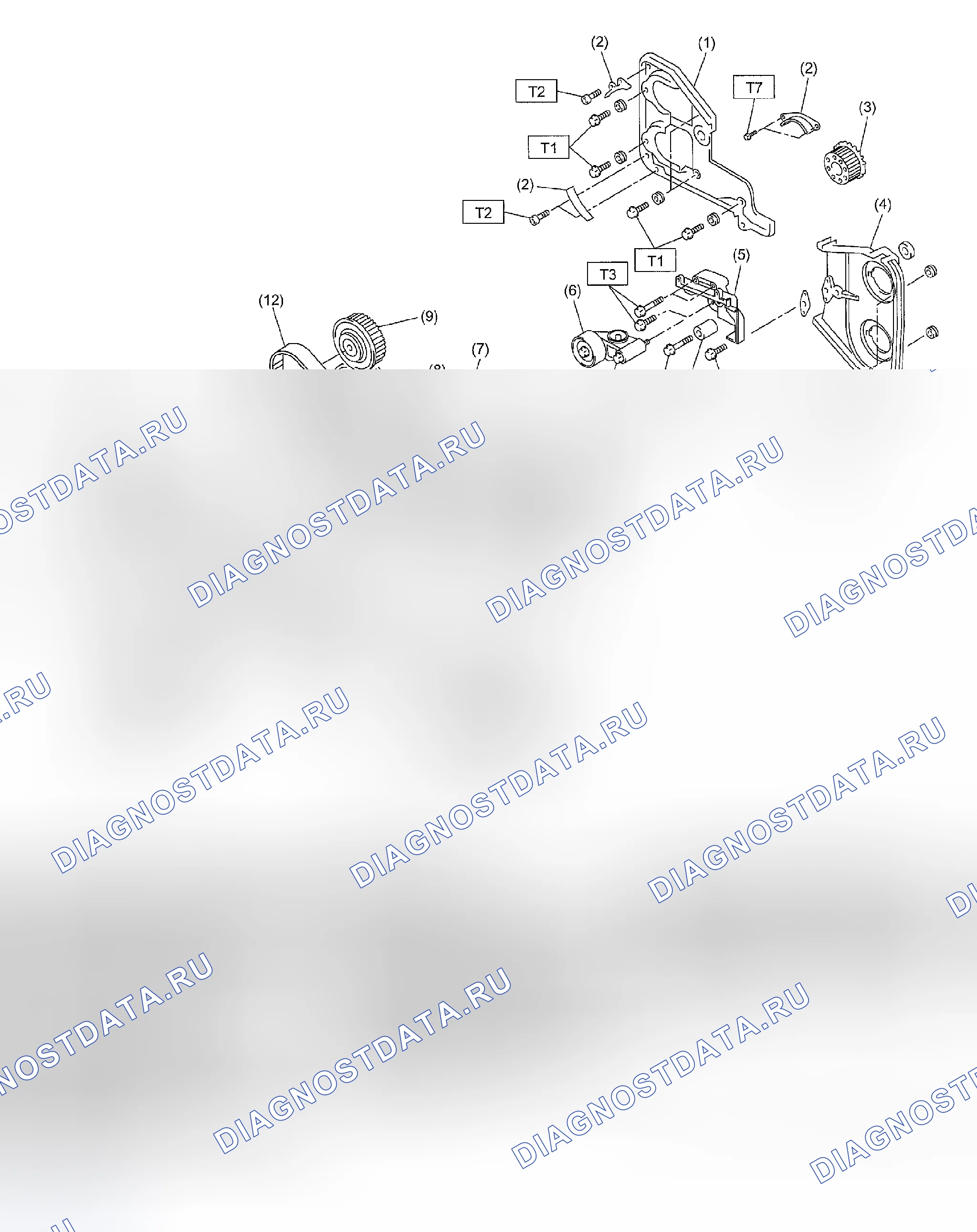 Рис. 484: ЗУБЧАТЫЙ РЕМЕНЬ. Subaru Impreza GD/GC/GG рестайлинг