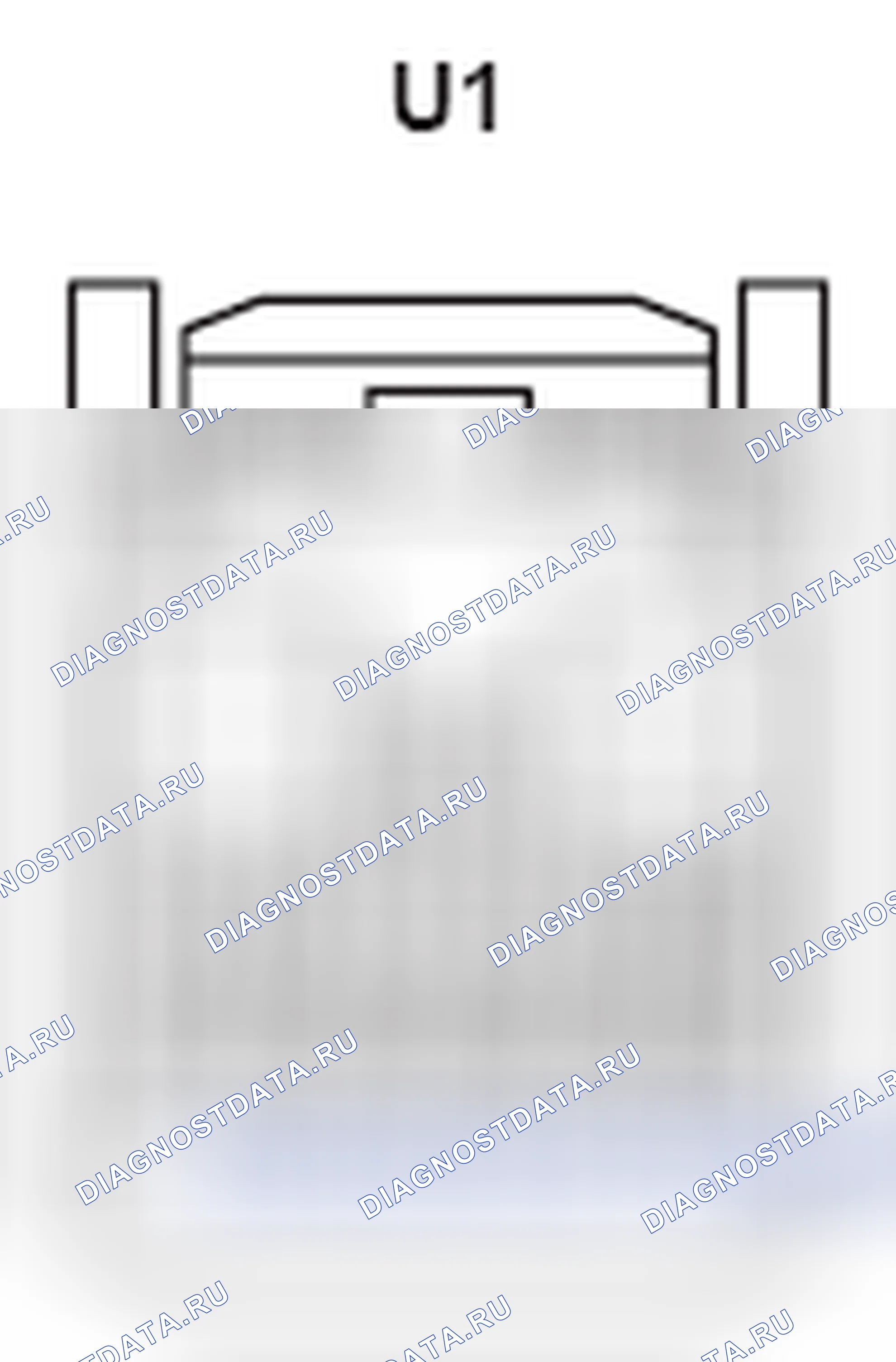 Рис. 485: Вид с торца разъема ECU корпуса (сторона капота J / B Rh) (U1). Lexus GS III