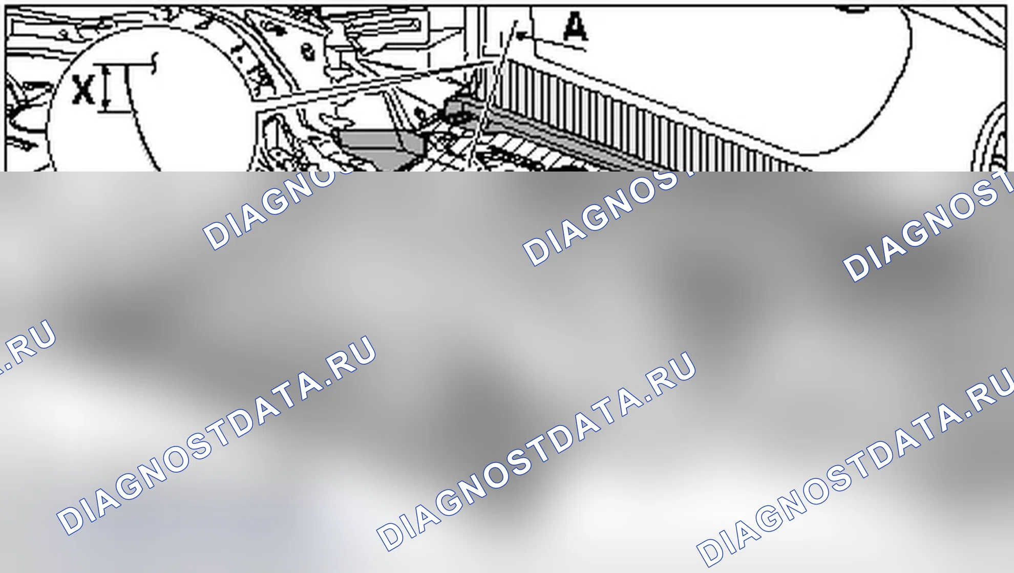 Рис. 702: Нижний лонжерон и пол, план расположения. Porsche 911 GT3 997