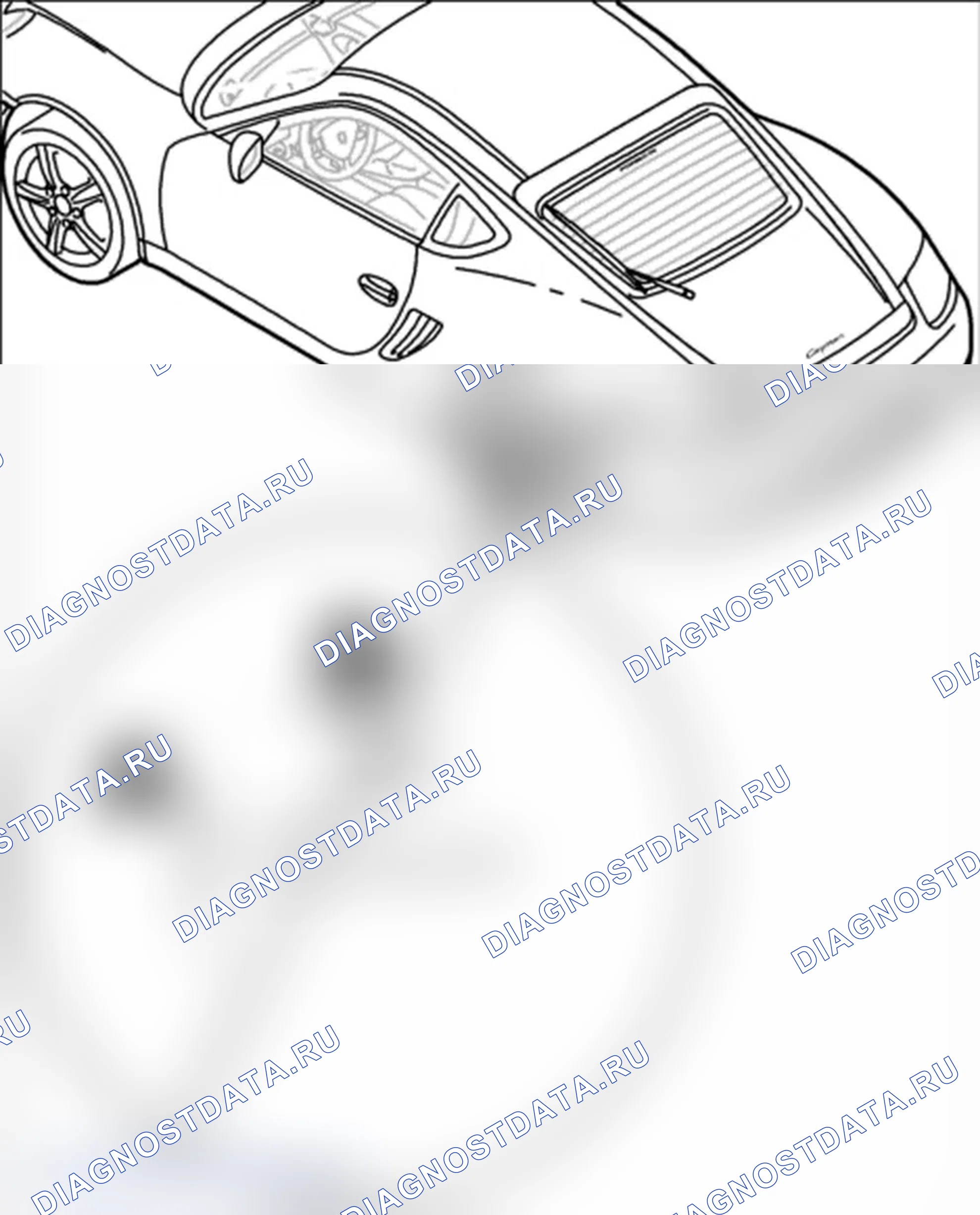 Рис. 844: Размеры зазора, задняя часть кузова. Porsche Boxster S 987