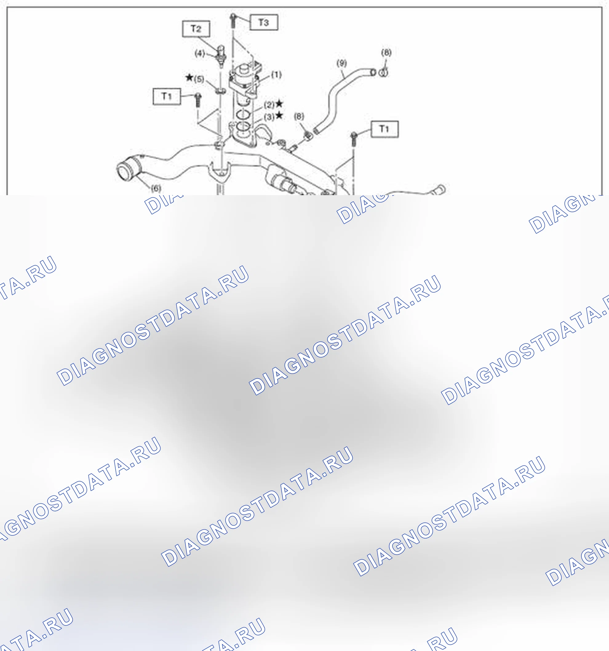 Рис. 59: СИСТЕМА рециркуляция отработавших газов 1. Subaru Impreza GK