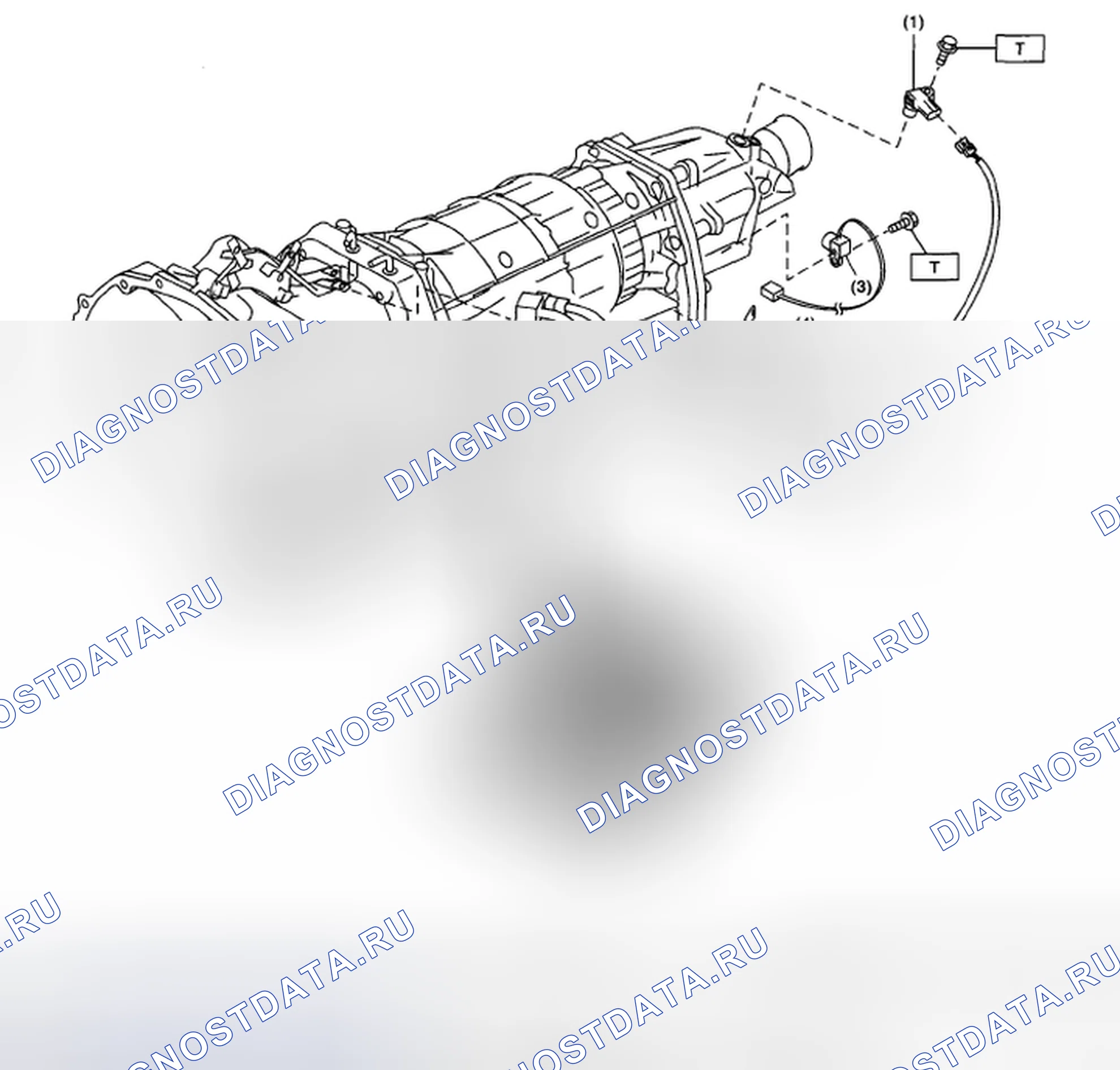Рис. 640: РЕГУЛИРУЮЩИЙ КЛАПАН И ЖГУТ ПЕРЕДАЧ. Subaru Outback BP рестайлинг