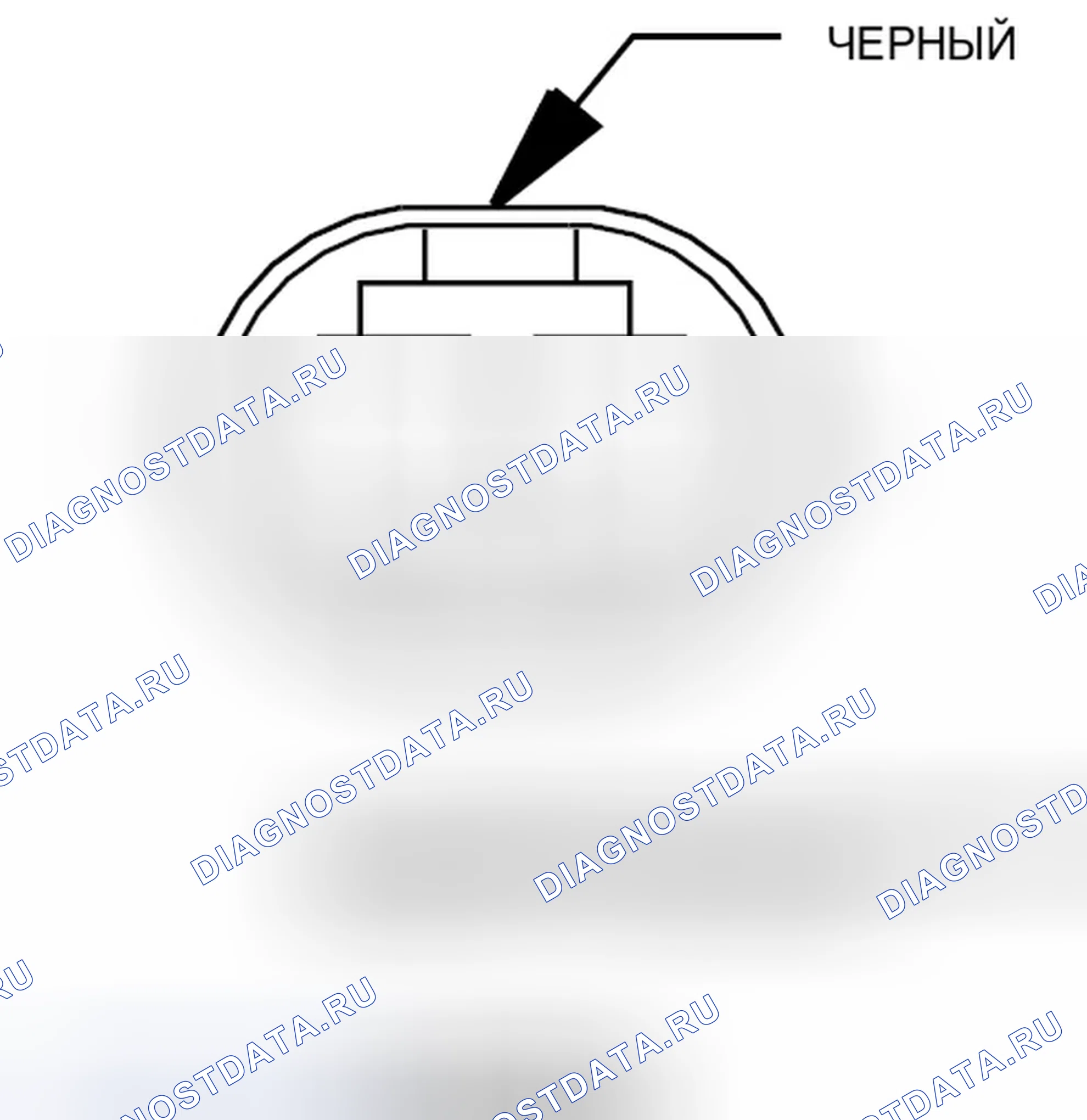 Рис. 178: Вид с торца разъема Hood Приоткрыто выключатель (экспорт). Jeep Compass I