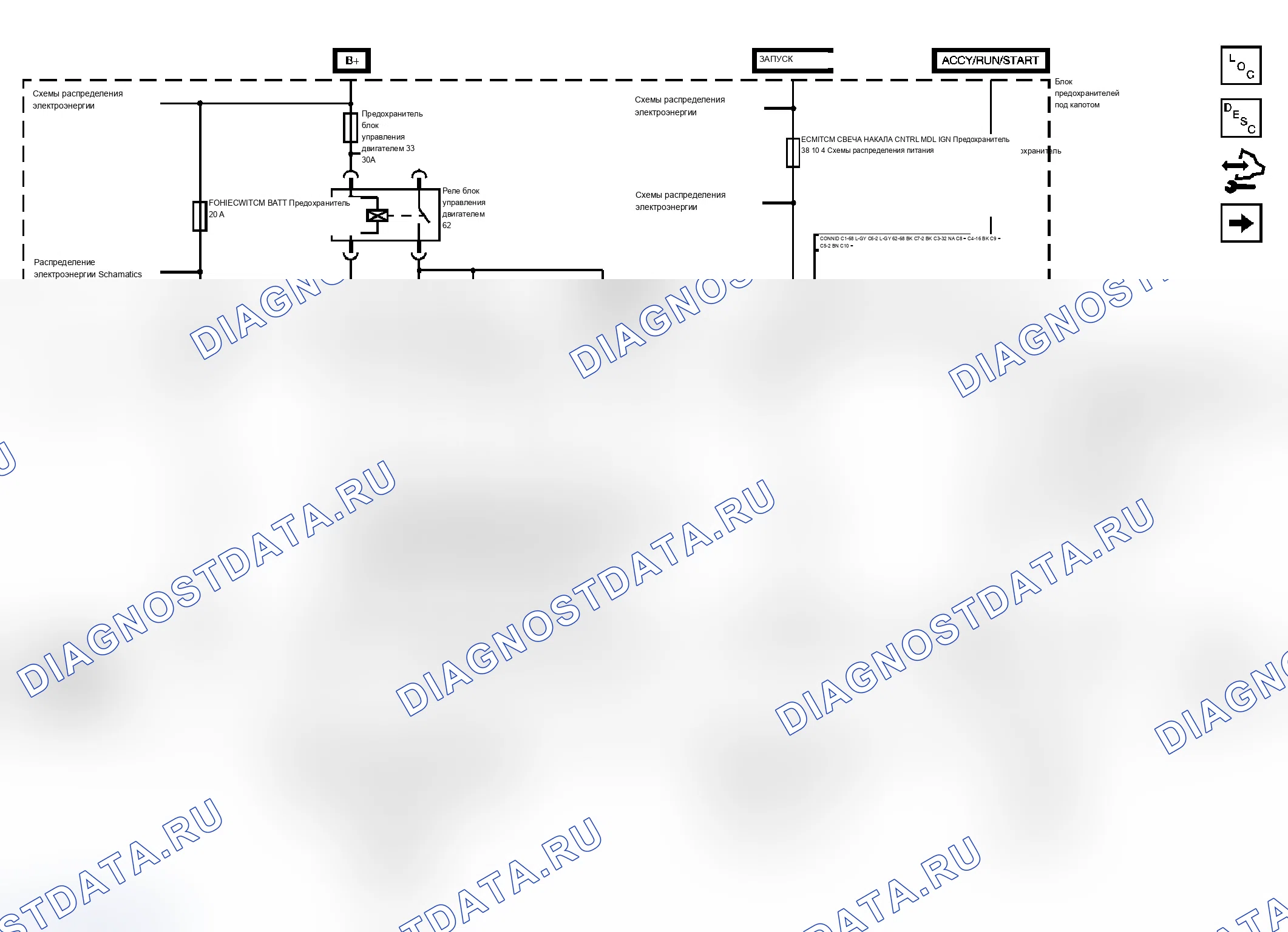 Рис. 3: Схема управления двигателем. Chevrolet RV Cutaway G3500 