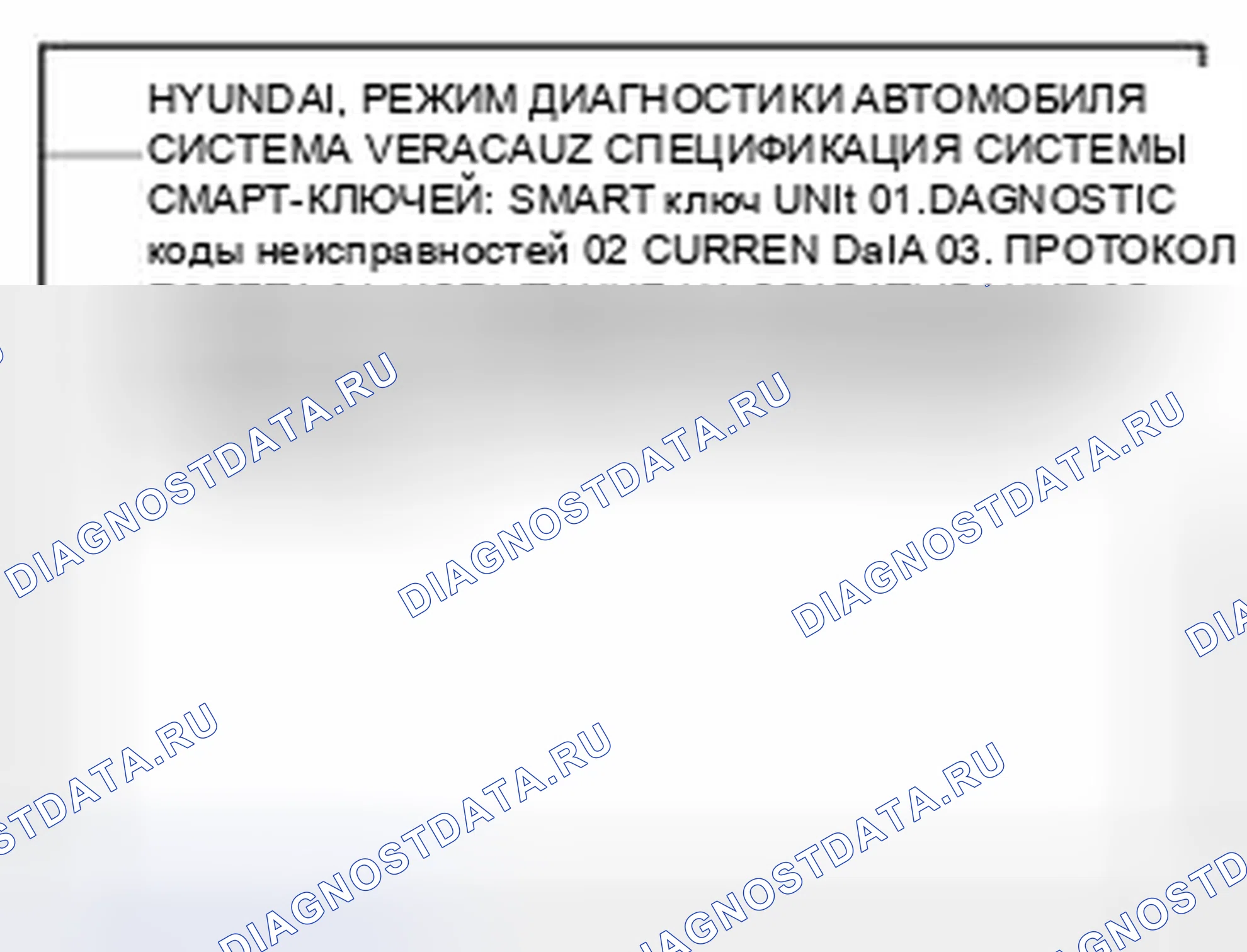 Рис. 1: Диагностика коммутаторов. Hyundai Veracruz I