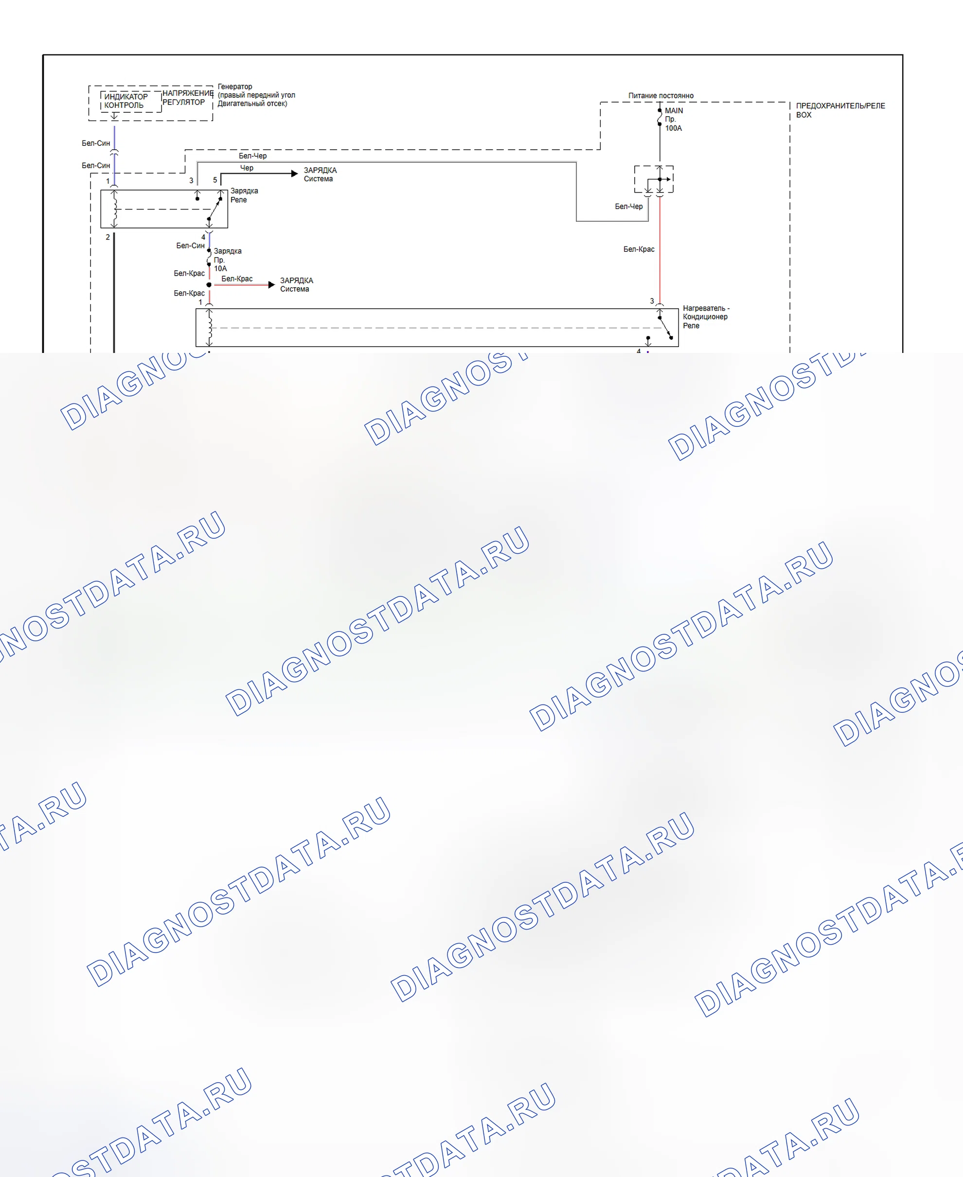 Рис. 7: Схема подключения системы A / C-отопитель (1995 1 / 2 Rodeo; 3.2L - 2 из 2). Geely Coolray I