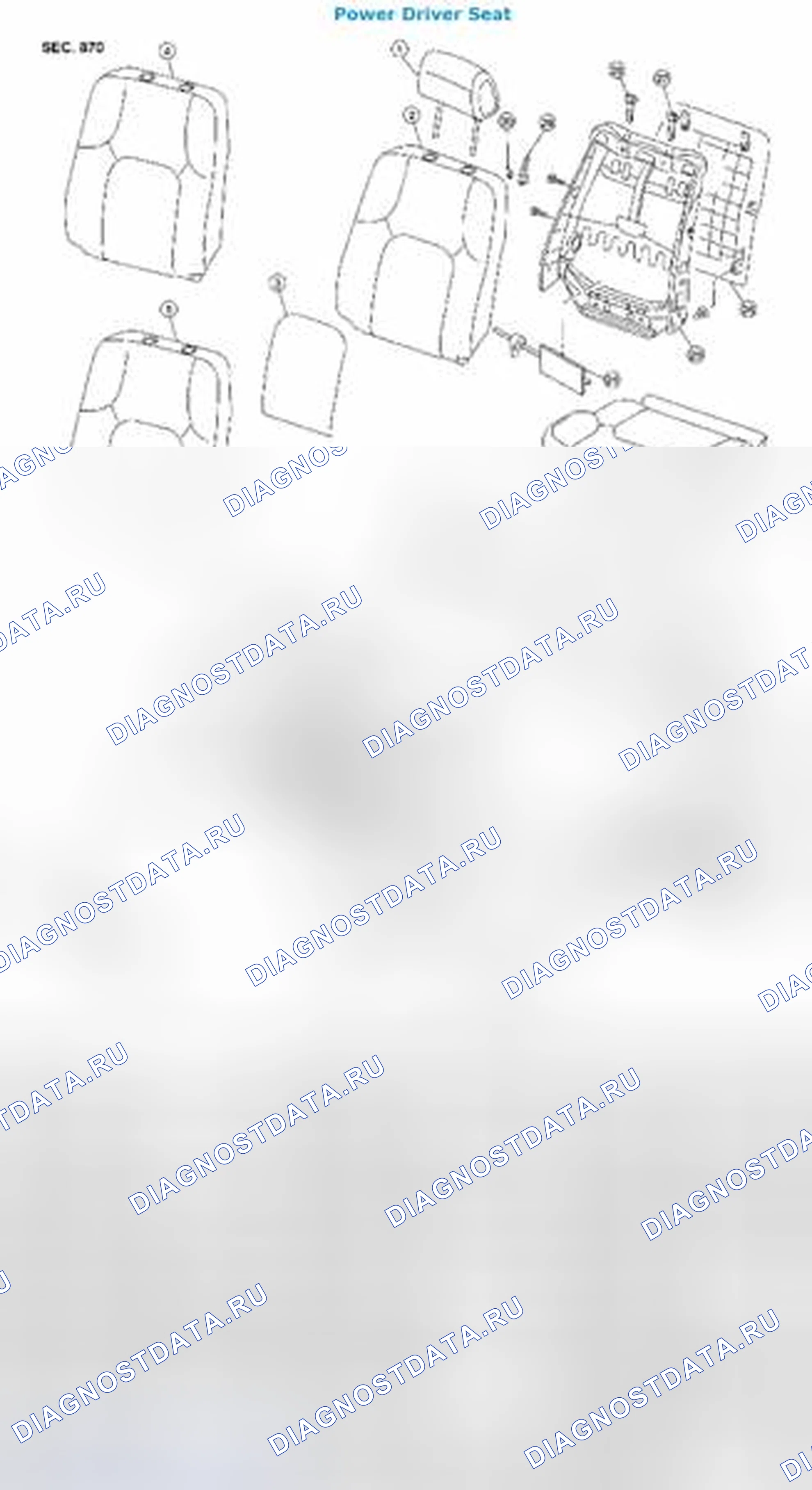 Рис. 7: Переднее сиденье: компонент. Suzuki Equator I