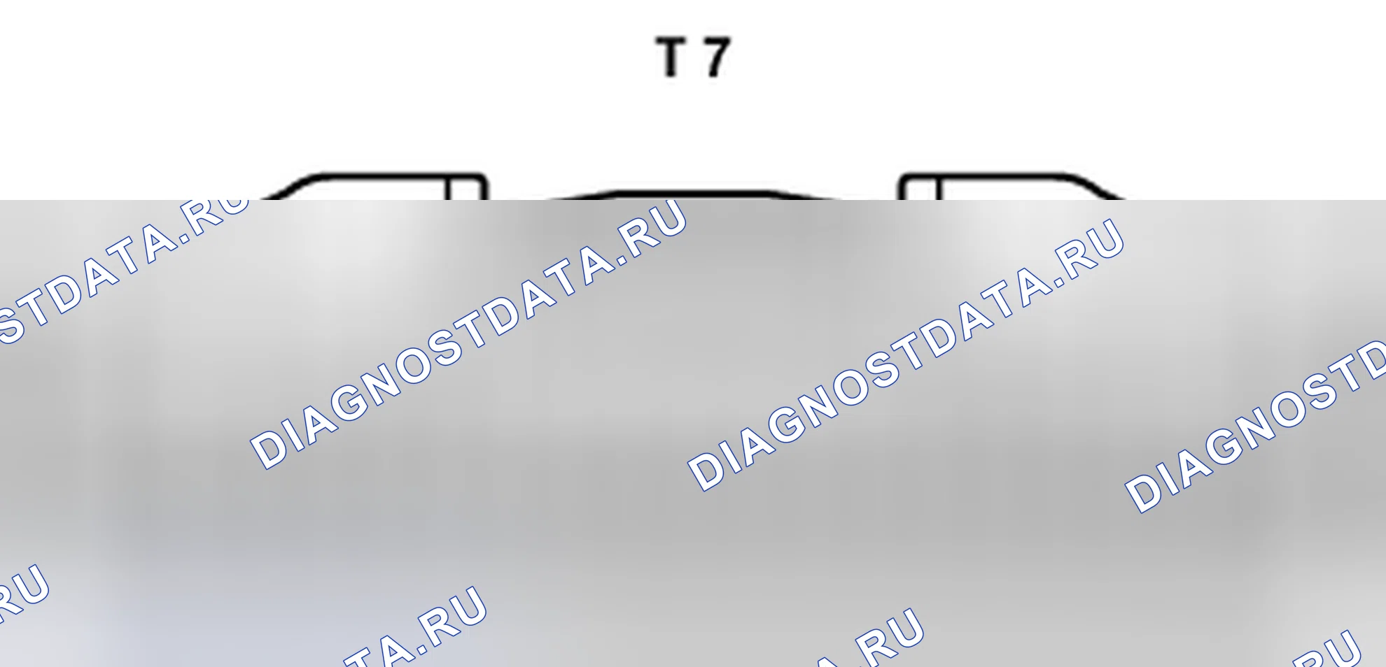 Рис. 611: Вид с торца разъема ECU для предотвращения краж (T7). Lexus SC II рестайлинг