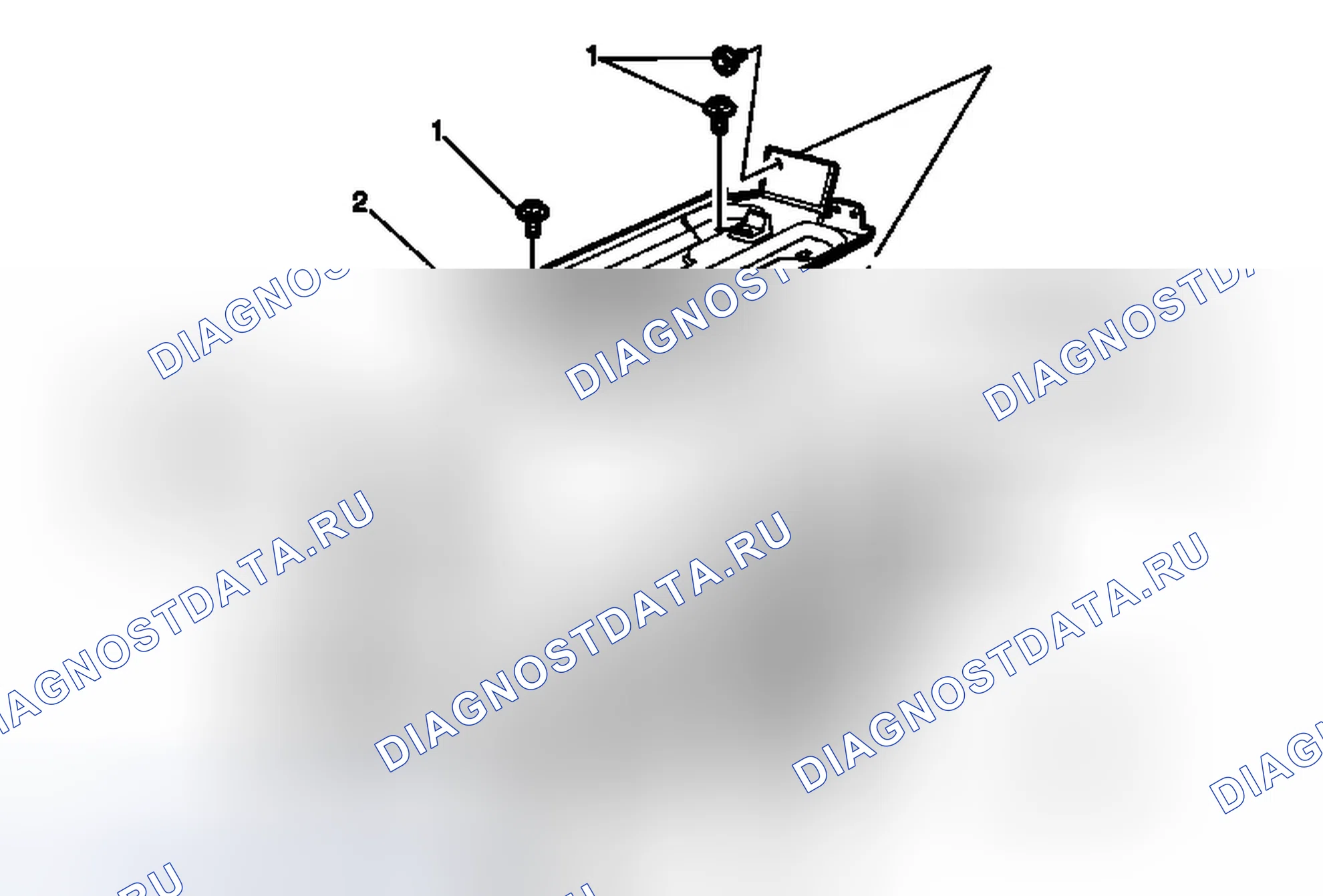 Рис. 7: Замена подставки для батарейного поддона. Cadillac SRX II рестайлинг