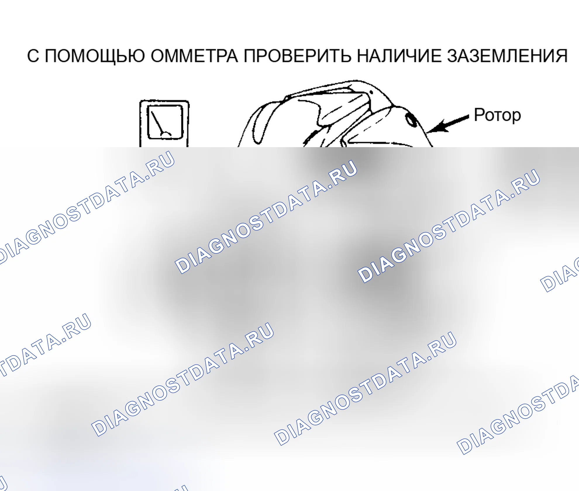 Рис. 8: Испытание обмотки возбуждения ротора. Chevrolet Sportvan G30 