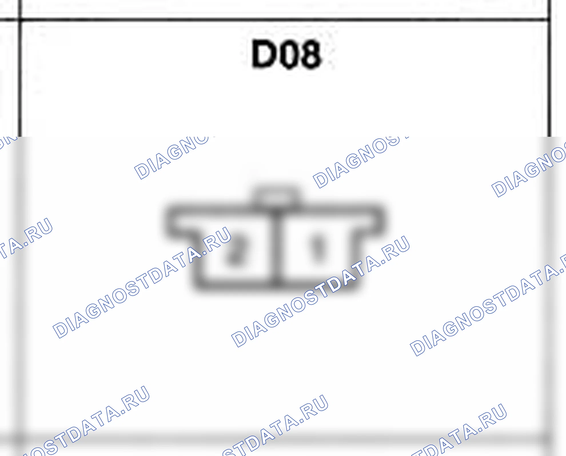 Распиновка разъёма D08 — дверного жгута. Hyundai H-1 A1