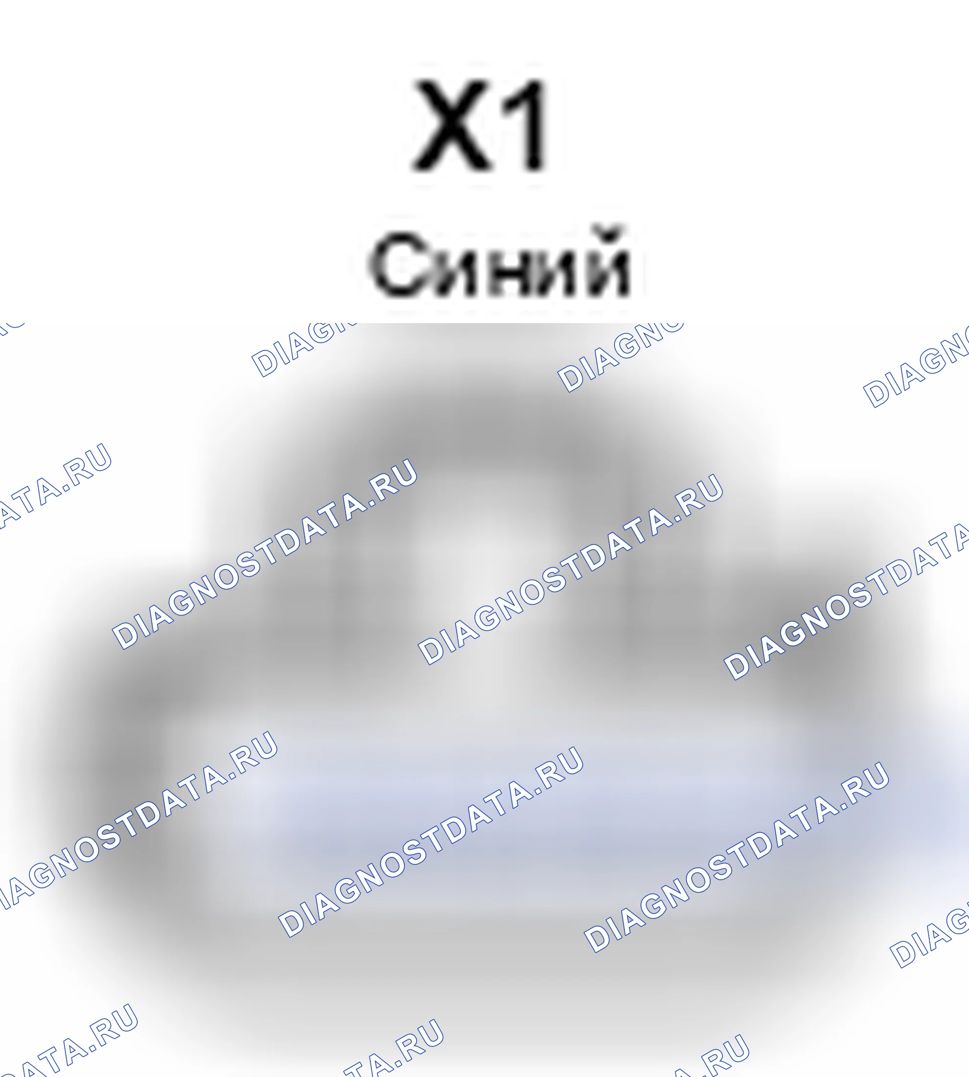 Рис. 891: Вид с торца левого разъема двигателя переднего силового сиденья (X1). Lexus ES XV60