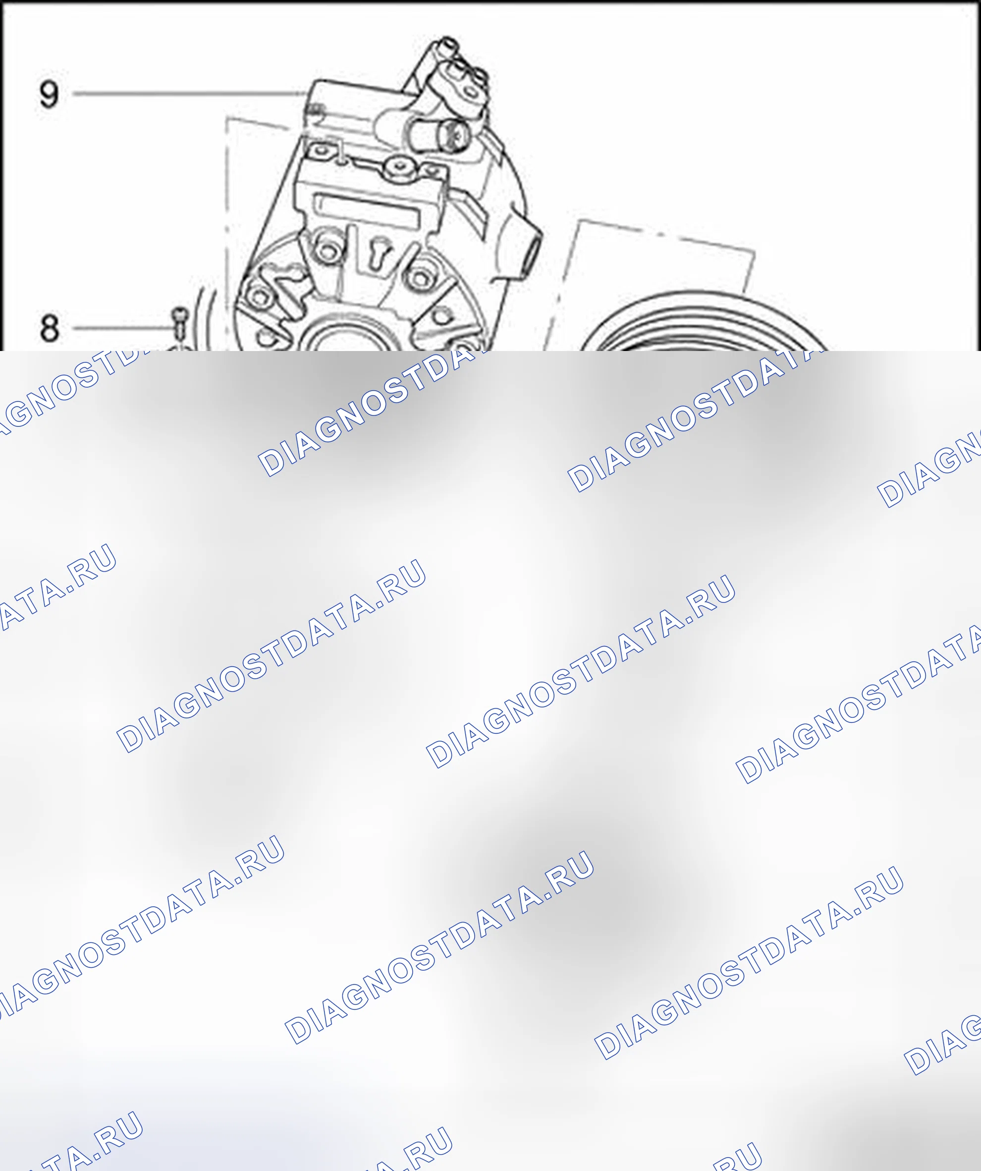 Рис. 54: Сцепление A / C N25 - Denso, в сборе. Volkswagen Passat B5 рестайлинг