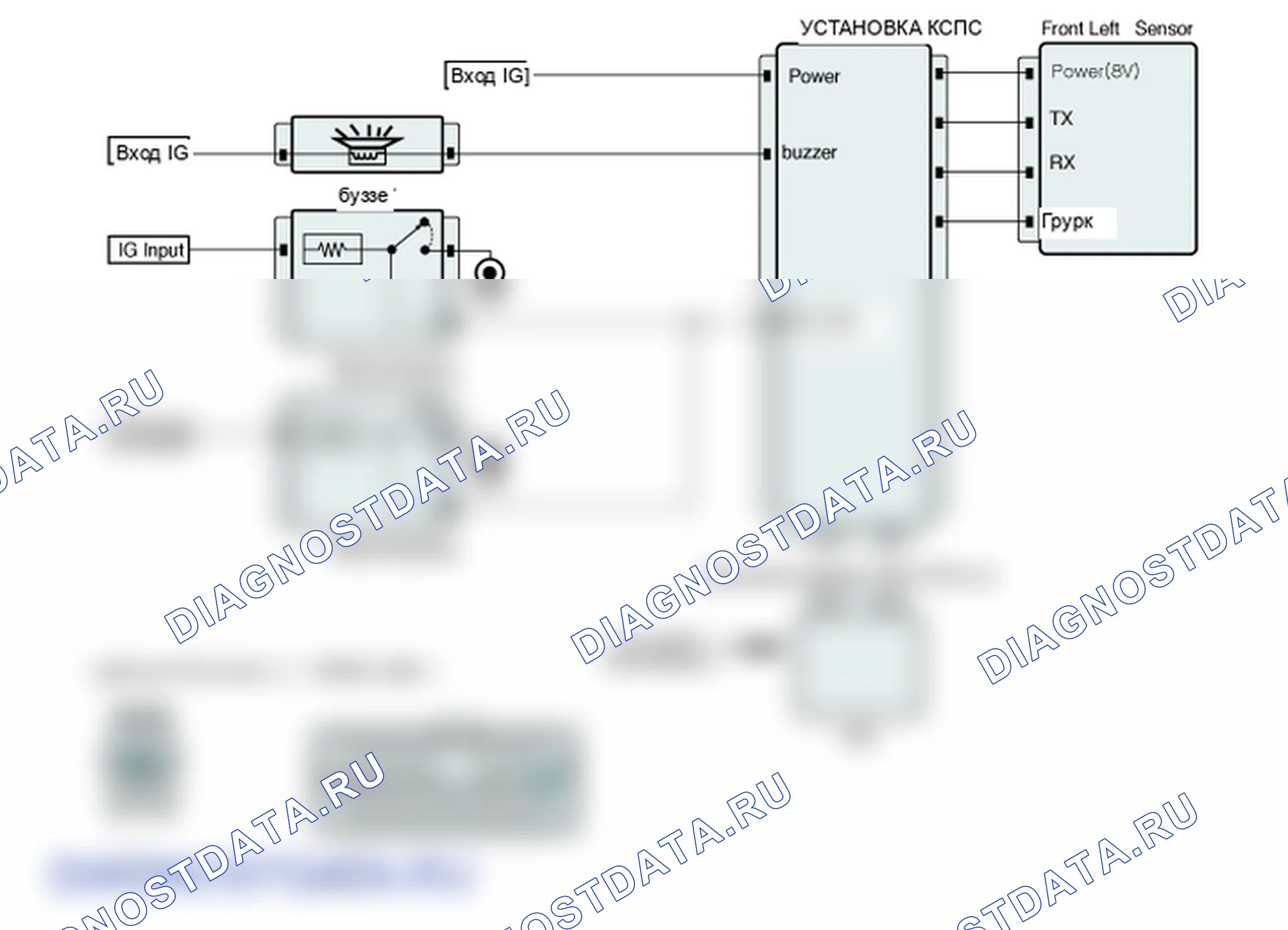 Диагностическая схема — B1210 Отказ переднего левого датчика. Hyundai Genesis BH
