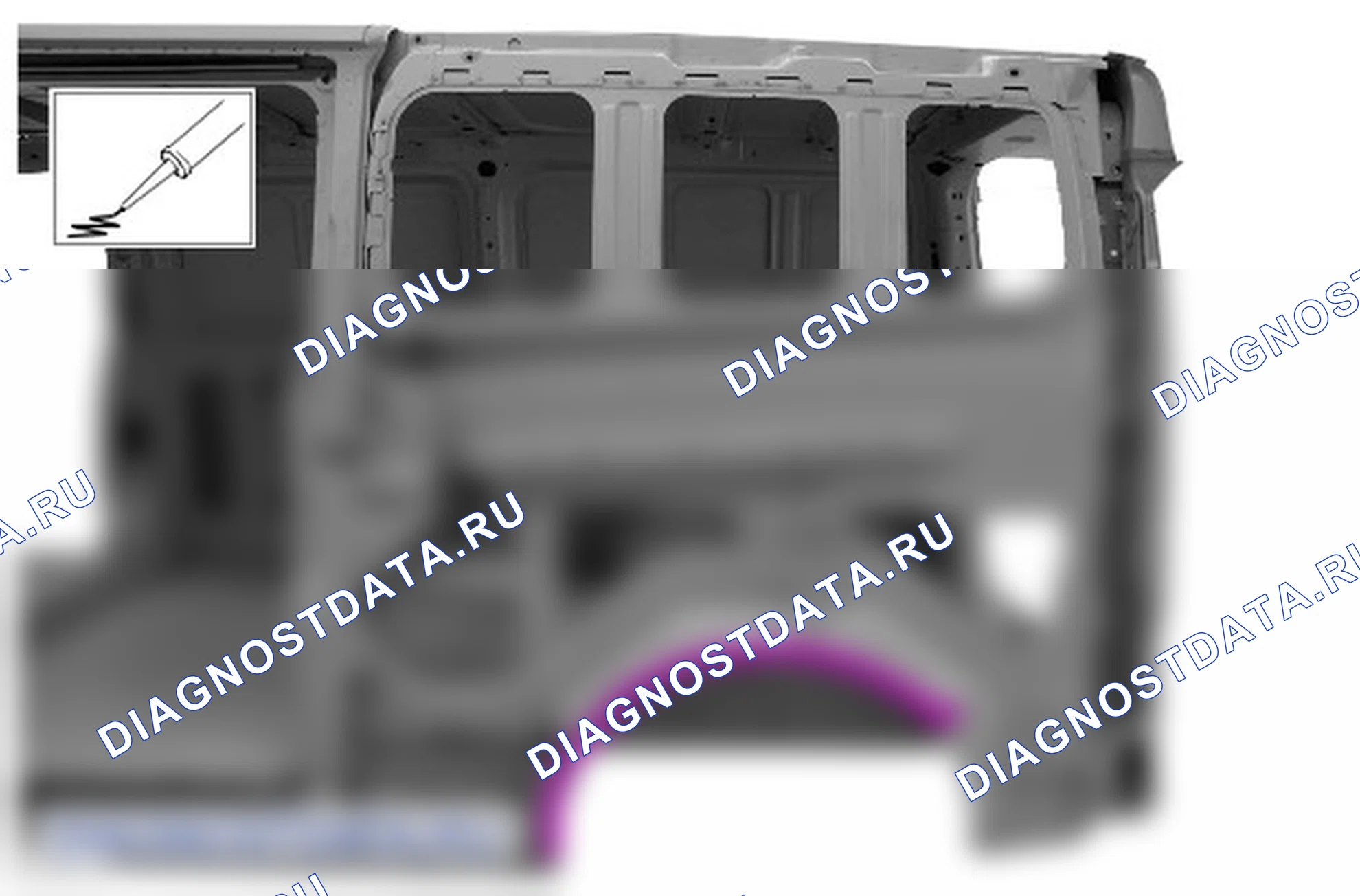 Как снять и установить левую панель задней боковой части кузова. Ford Transit Custom I