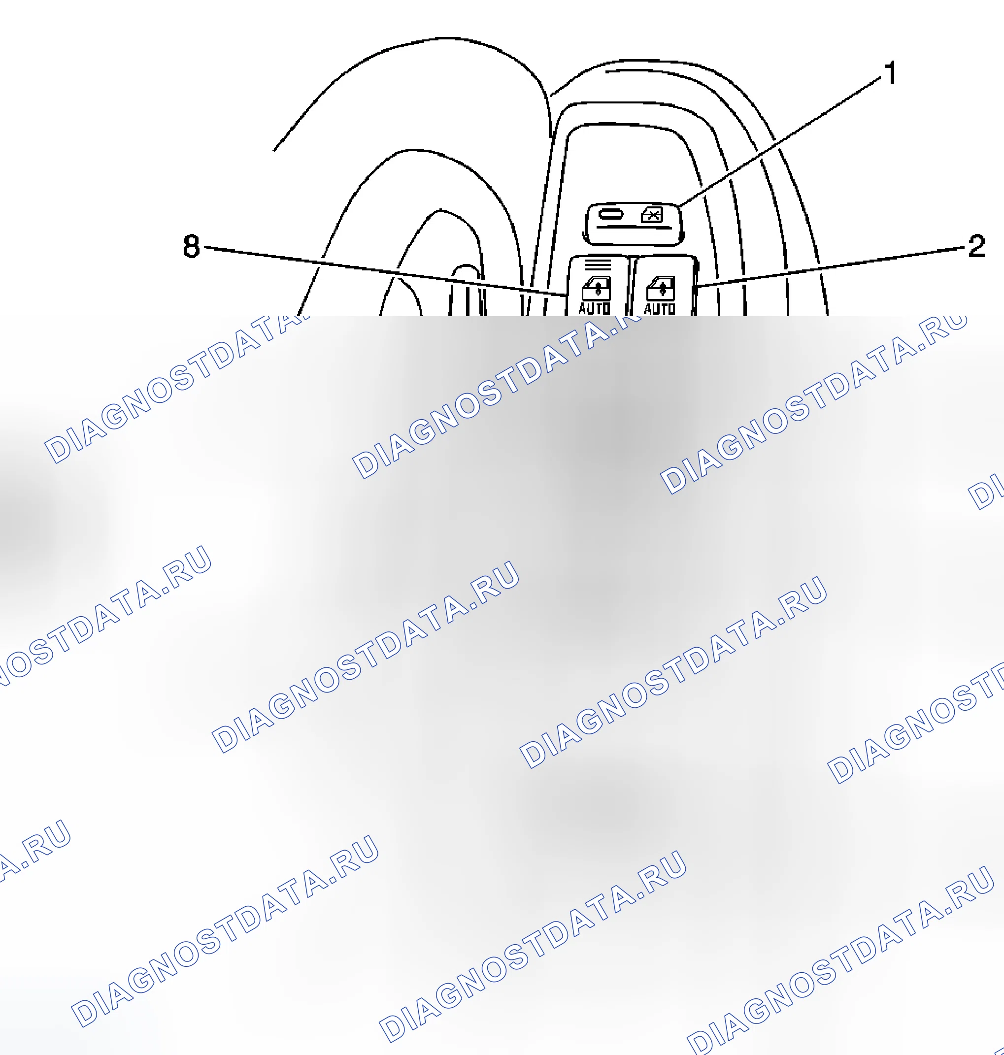 Рис. 11: Виды компонентов системы питание сиденье. GMC Envoy II