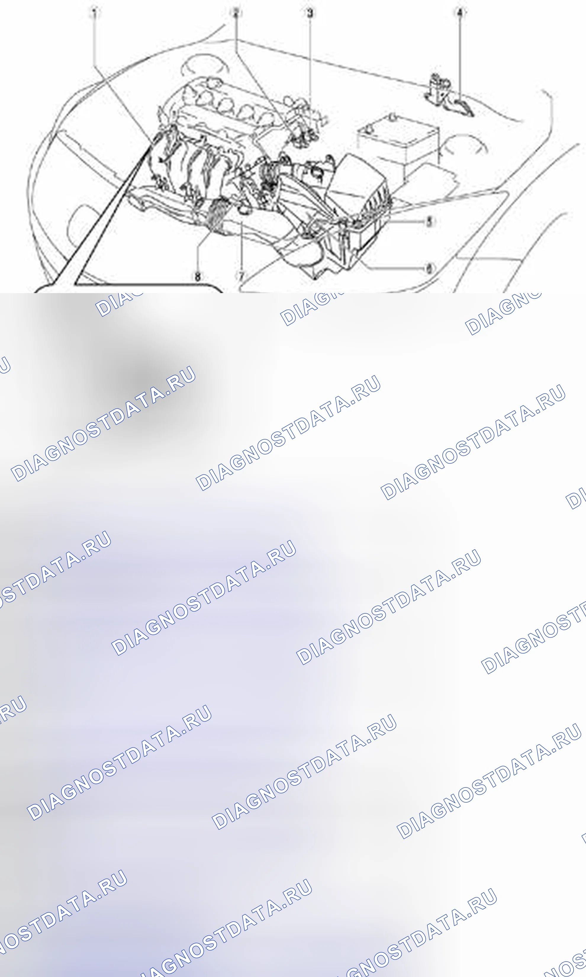 Рис. 1: ИНДЕКС МЕСТОПОЛОЖЕНИЯ СИСТЕМЫ ЗАБОРА ВОЗДУХА [Mzr 2.5]. Honda Civic IX рестайлинг
