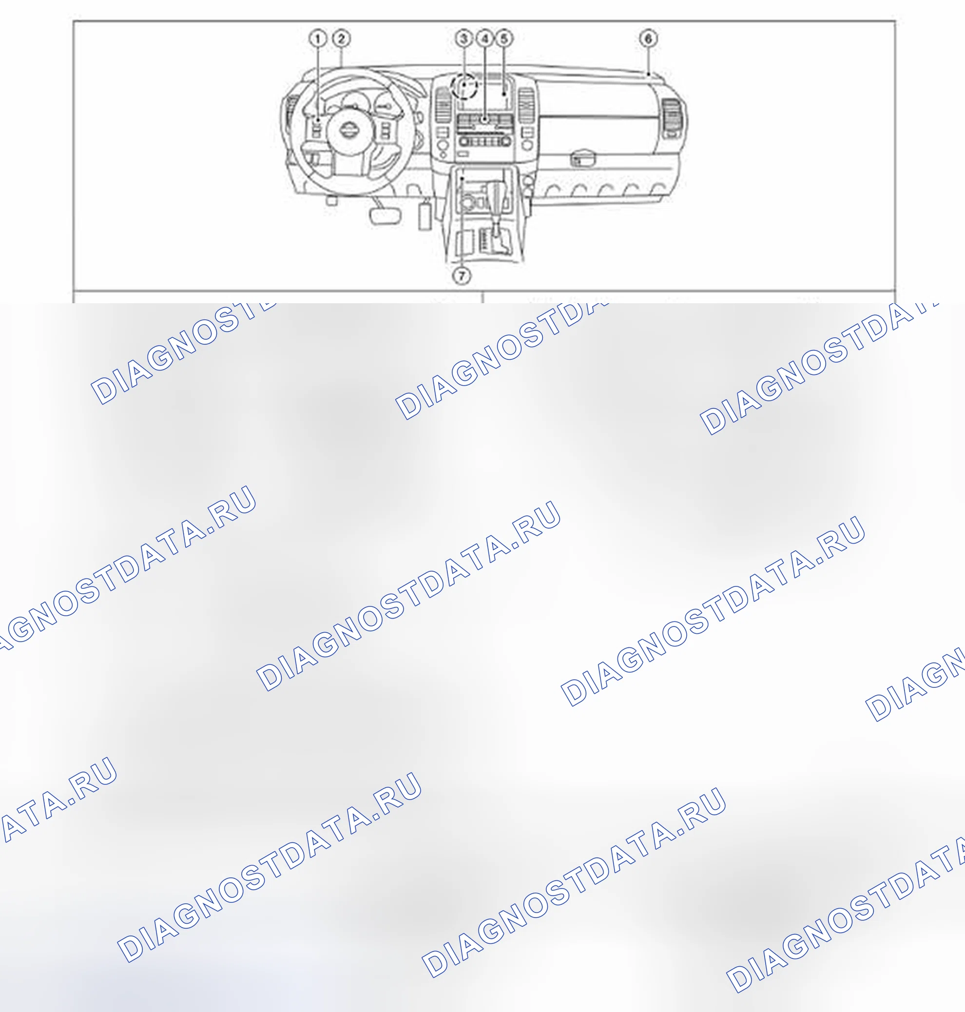 Рис. 392: Расположение компонентов. Nissan Pathfinder III рестайлинг