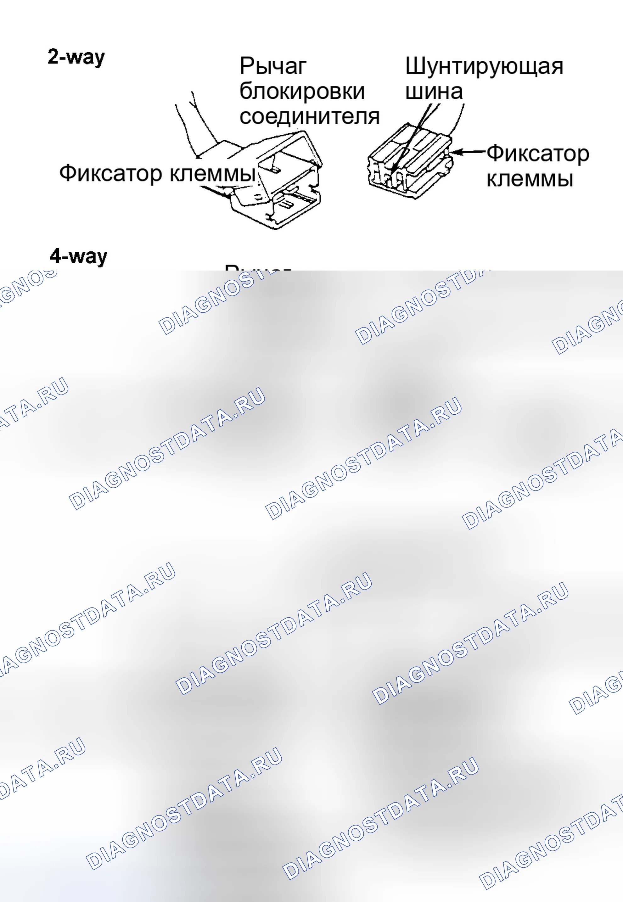 Рис. 1: ИДЕНТИФИКАЦИЯ СОЕДИНИТЕЛЯ. Suzuki X-90 I