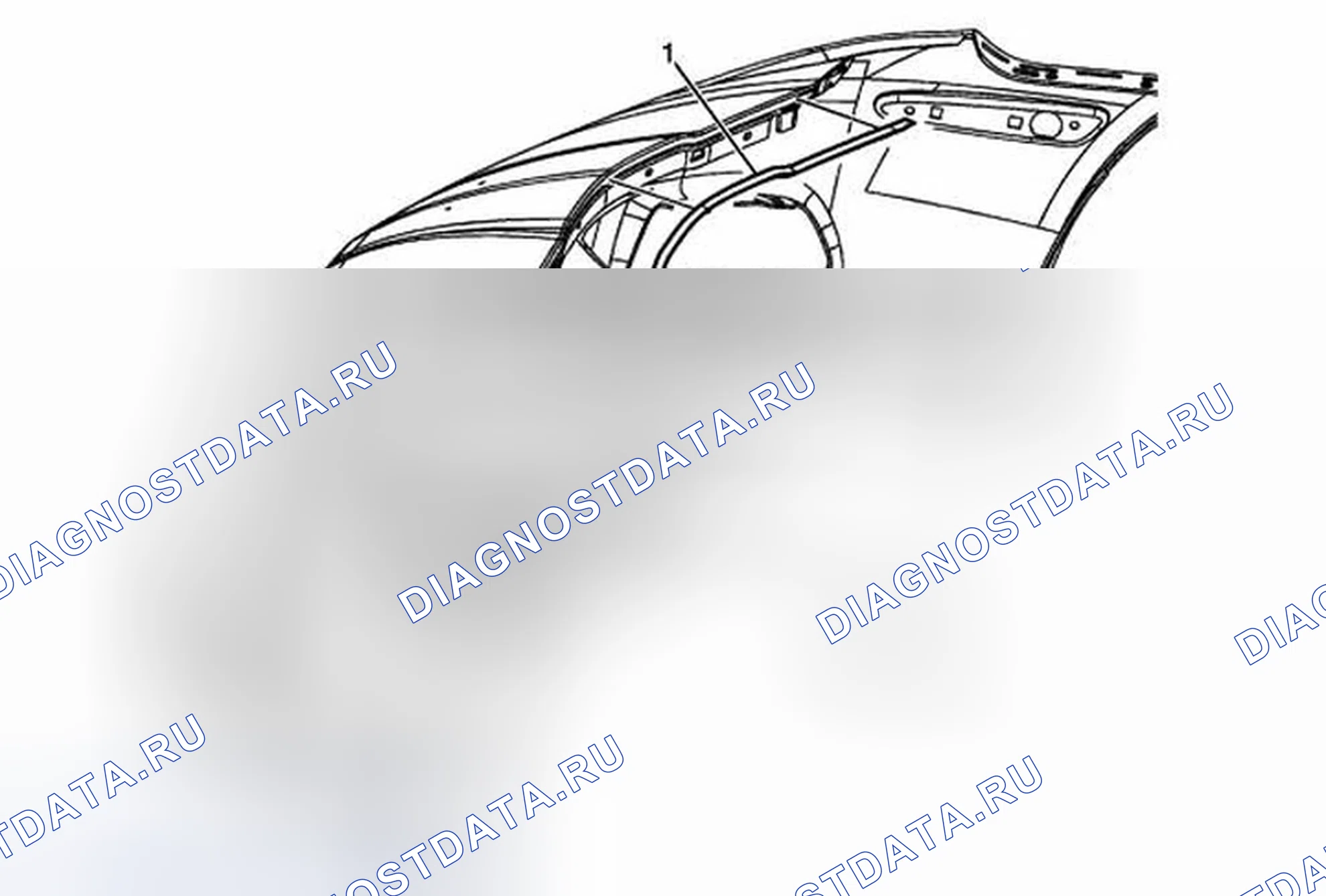 Рис. 4: Замена уплотнения лицевой панели переднего бампера. Chevrolet Corvette C6