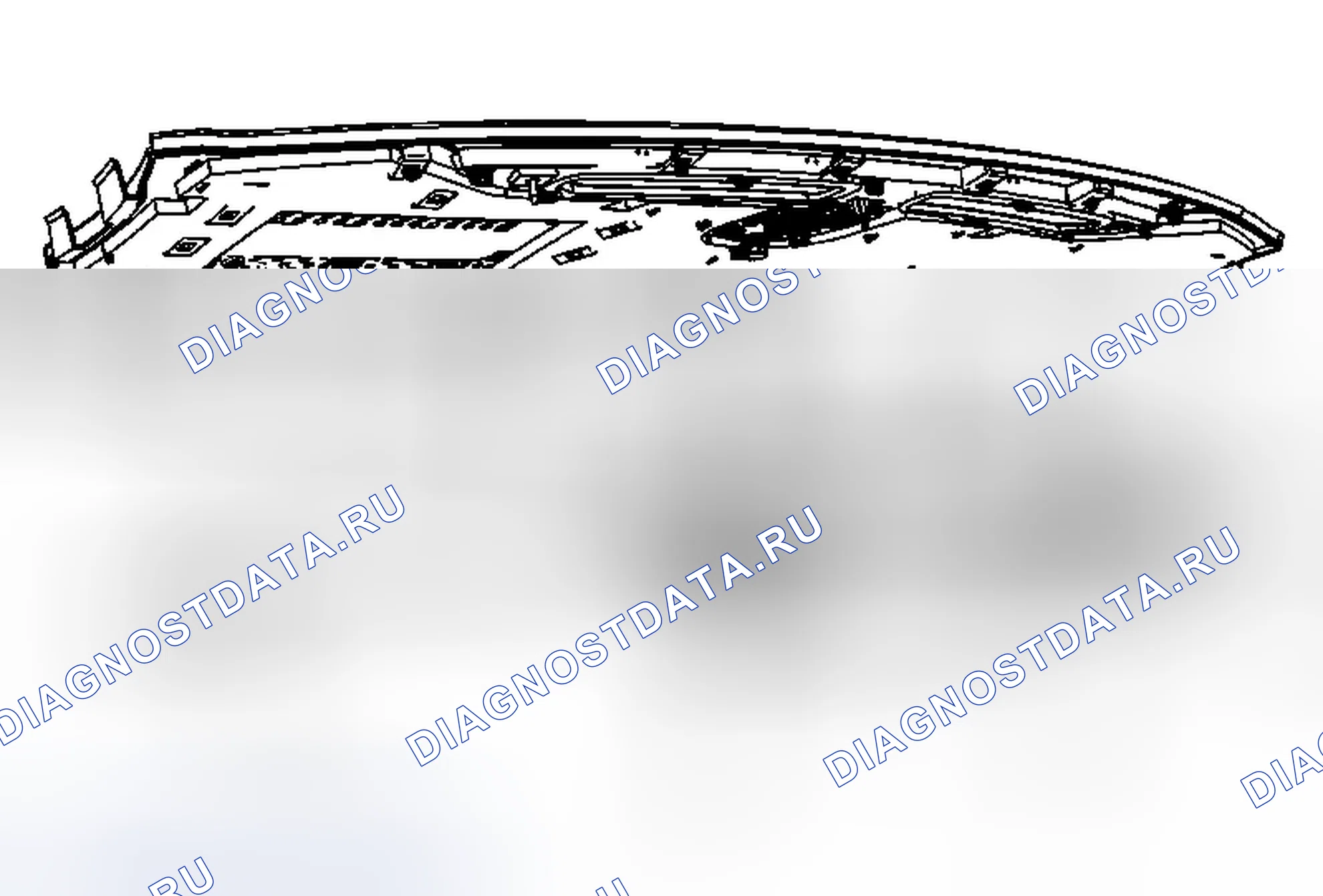 Рис. 28: Замена воздуховода сопла дефростера лобового стекла. Cadillac SRX II