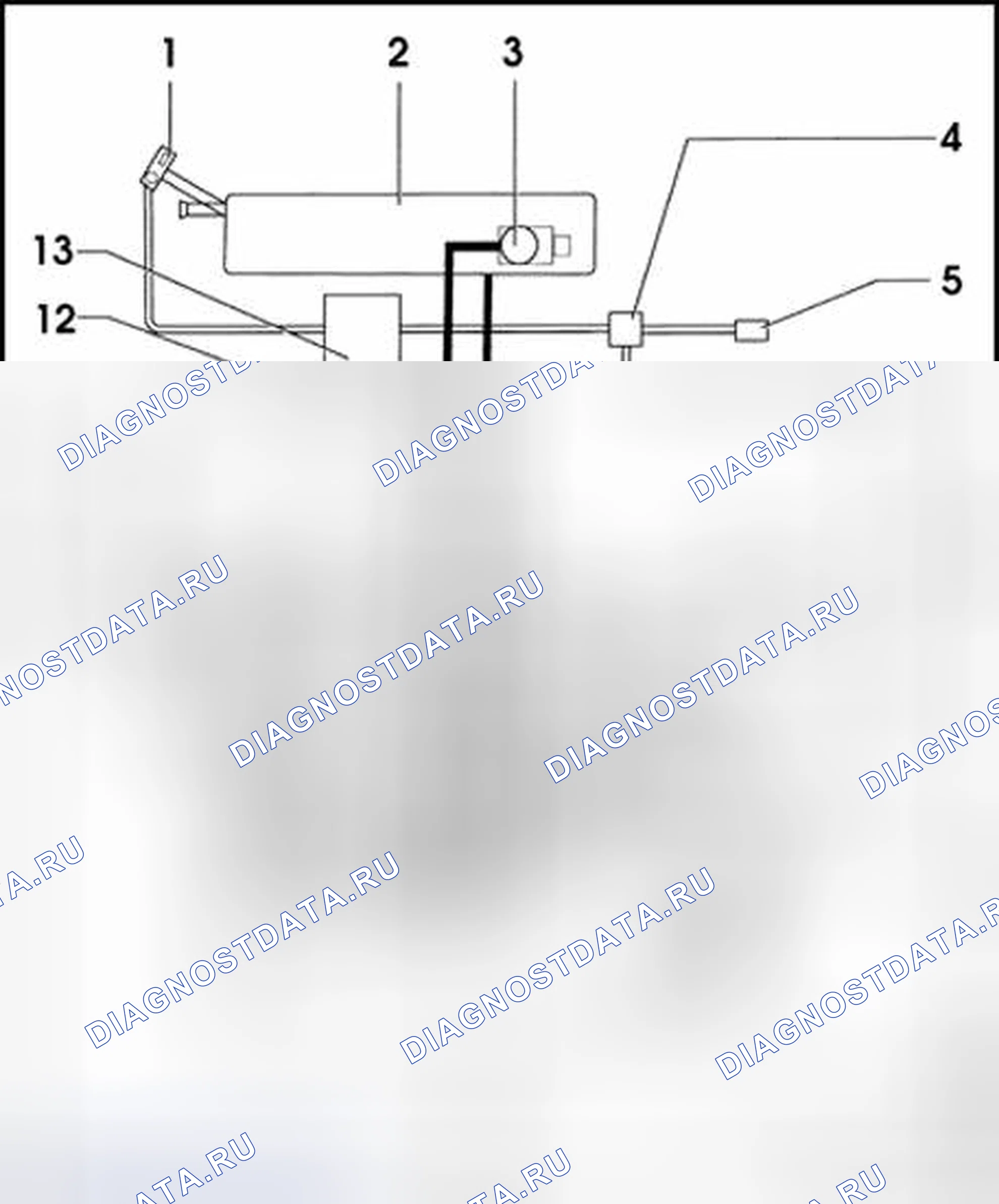 Рис. 539: Система испарительных выбросов (EVAP), обзор. Volkswagen Passat B5 рестайлинг