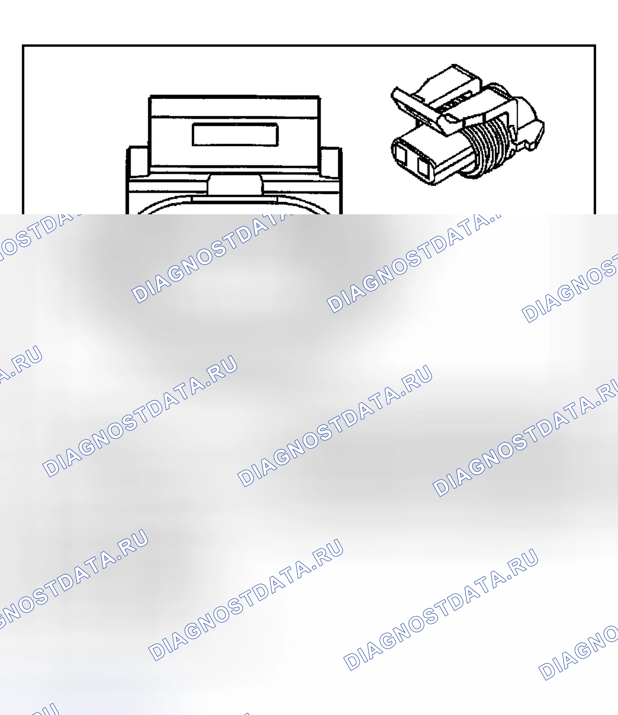 Рис. 9: Вид с торца разъема звуковые сигналы. Chevrolet Chevy Express H2500 