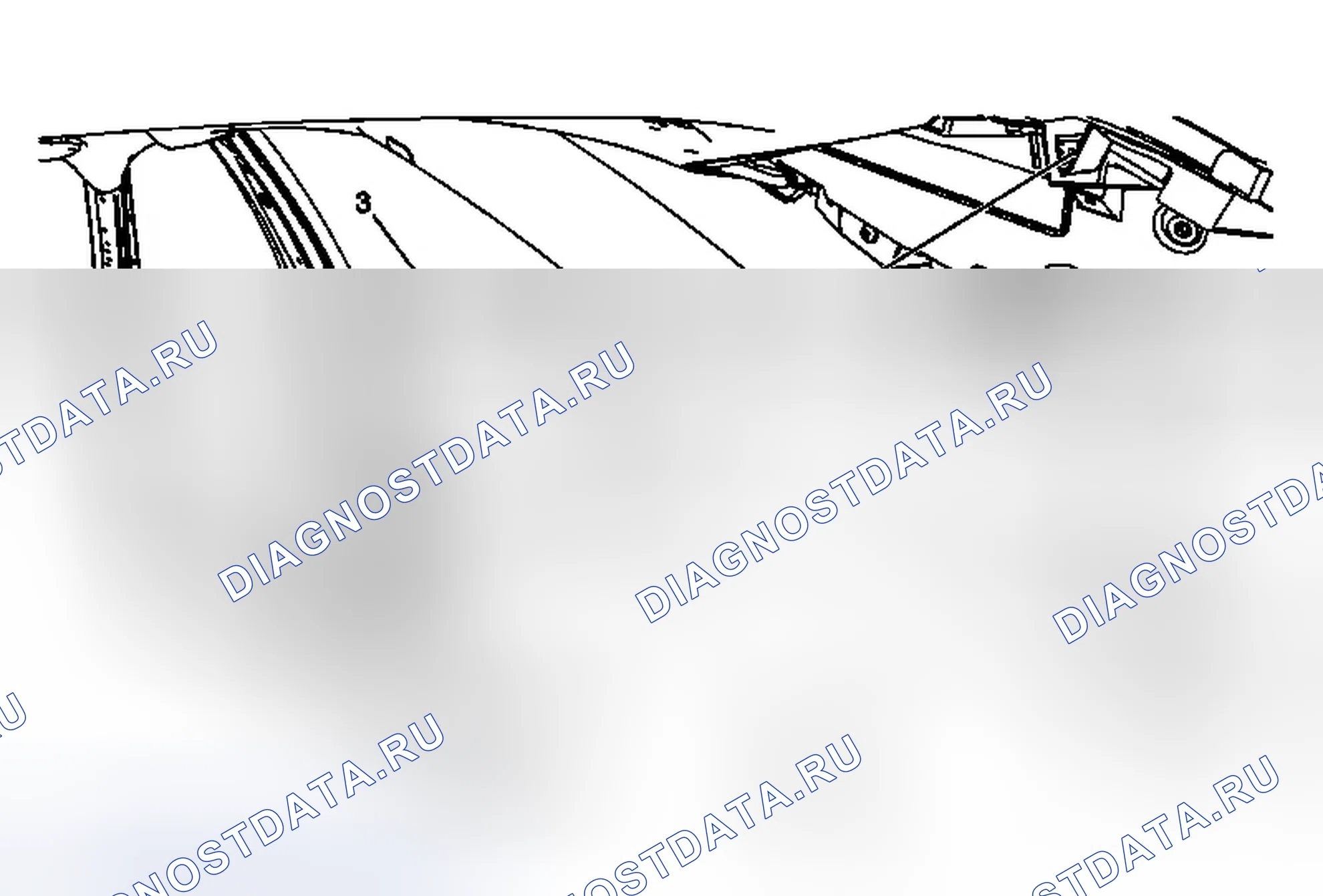 Рис. 63: Замена формовки заднего гарнира бокового окна кузова (универсал). Cadillac CTS II