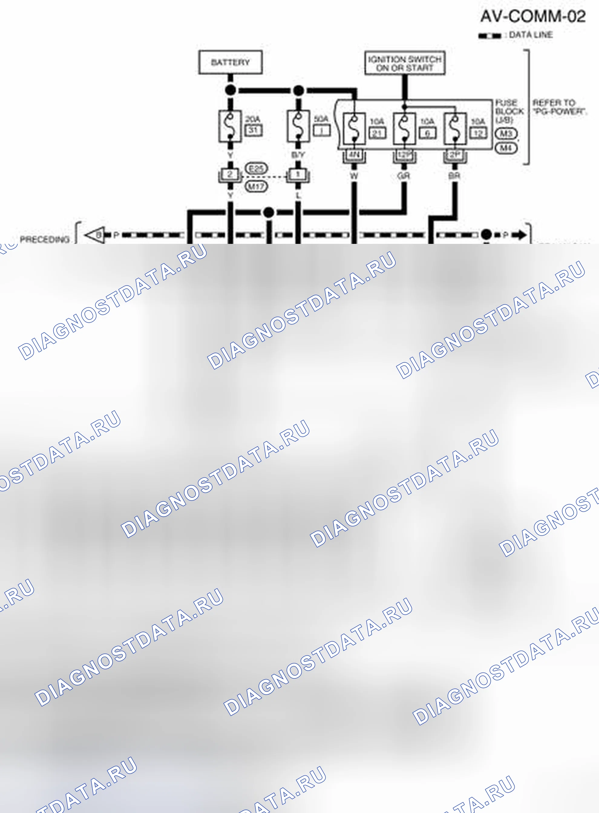 Рис. 33: электросхема - Av-COMM-02. Nissan Sentra B16