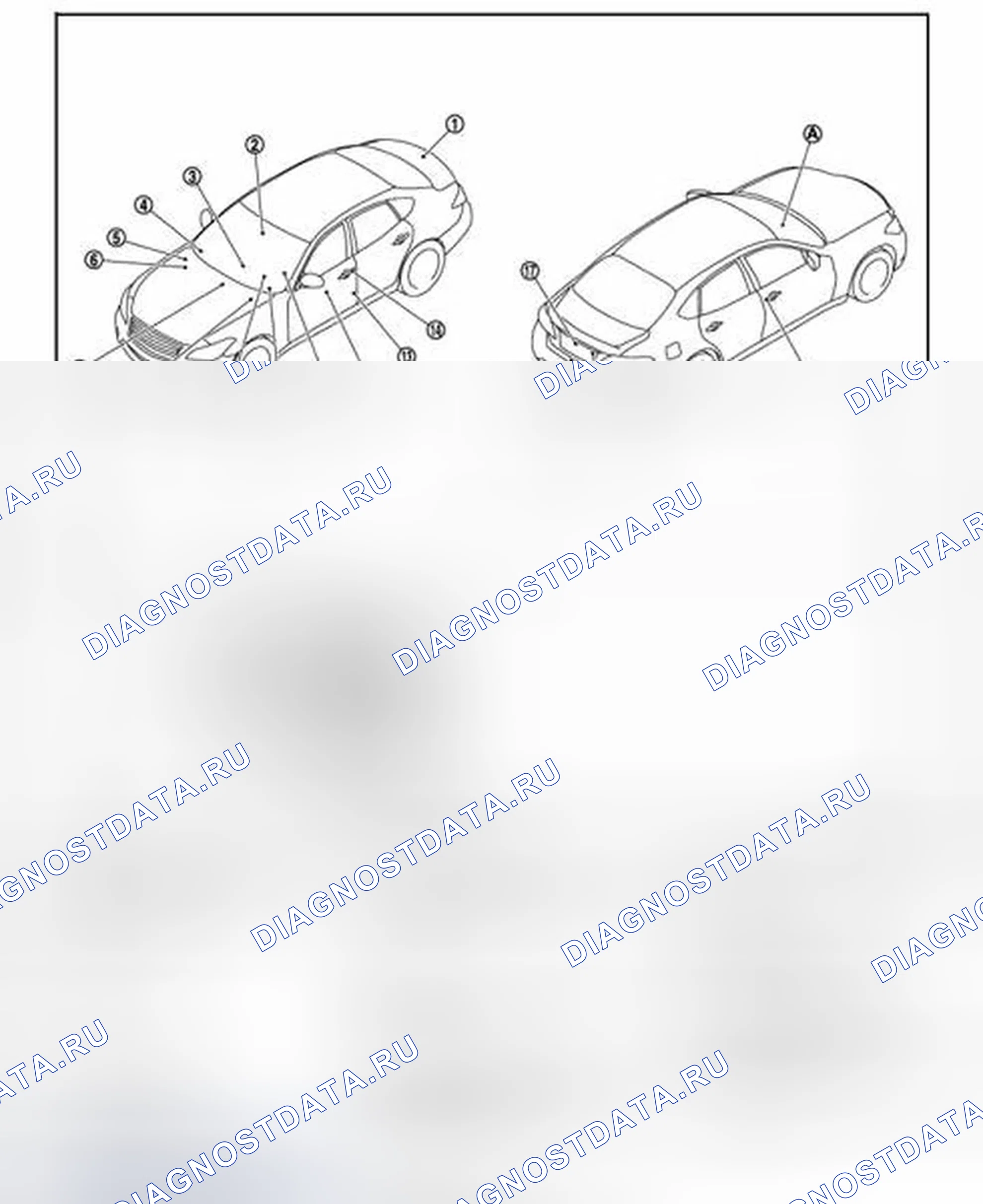 Рис. 117: Расположение компонентов. Infiniti M37 IV