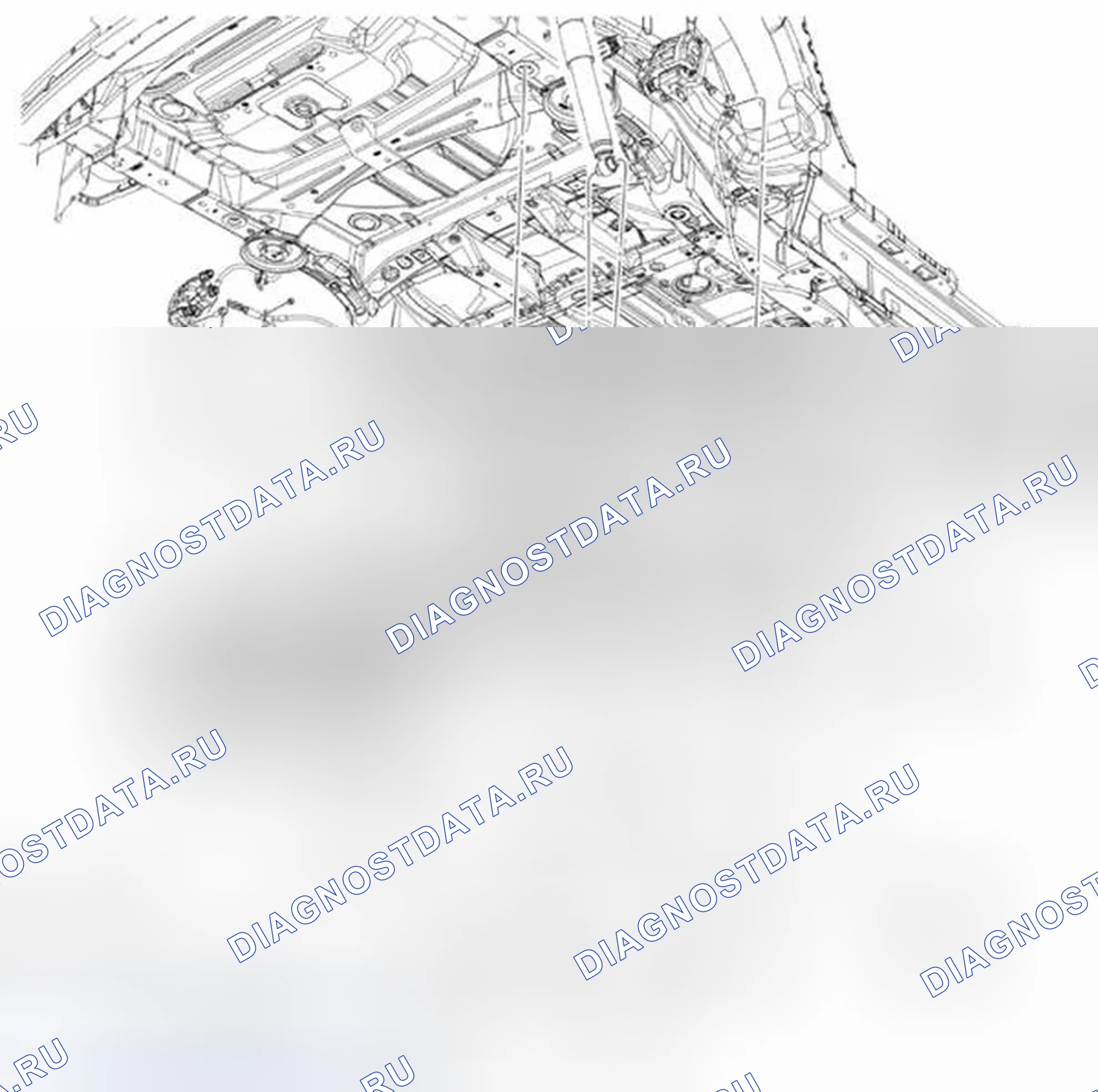 Рис. 33: Задний подрамник переднего привода (Fwd). Ford Edge I рестайлинг
