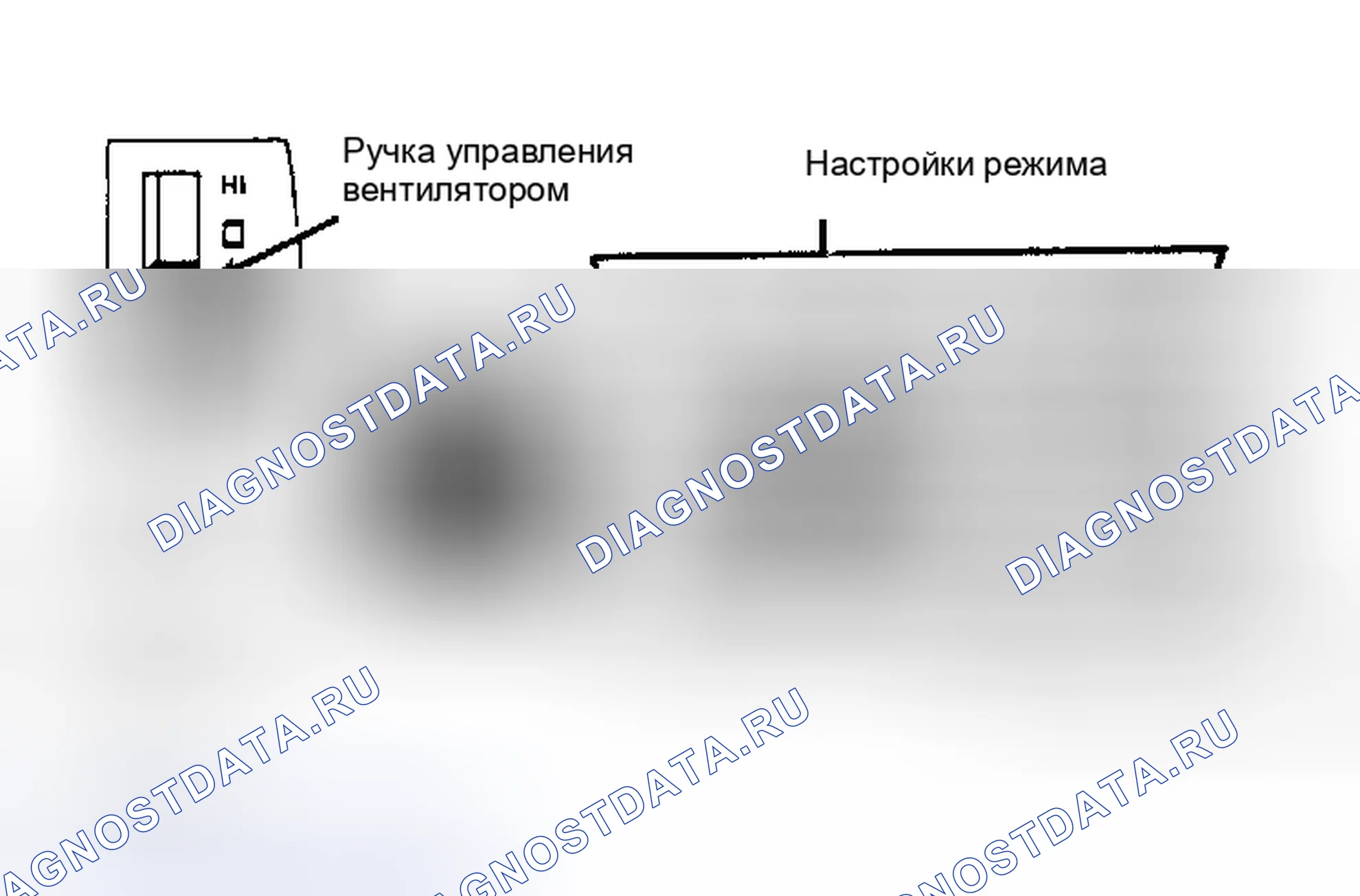 Рис. 39: General Motors Manual кондиционер управление Панель с Mode Selector Lever Конструкция управления воздуходувкой варьируется в зависимости от модели. Некоторые также имеют кнопку размораживания.. Pontiac Fiero I