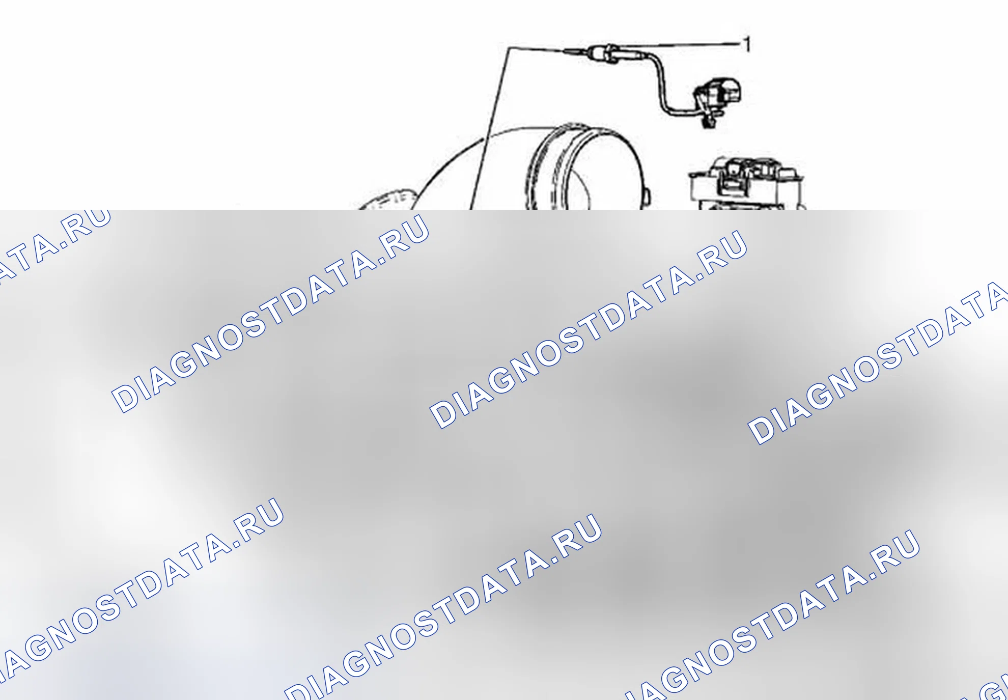 Рис. 2: Замена датчика температуры рециркуляционного клапана отработавших газов - положение 1. GMC Cab & Chassis Sierra 3500 HD 