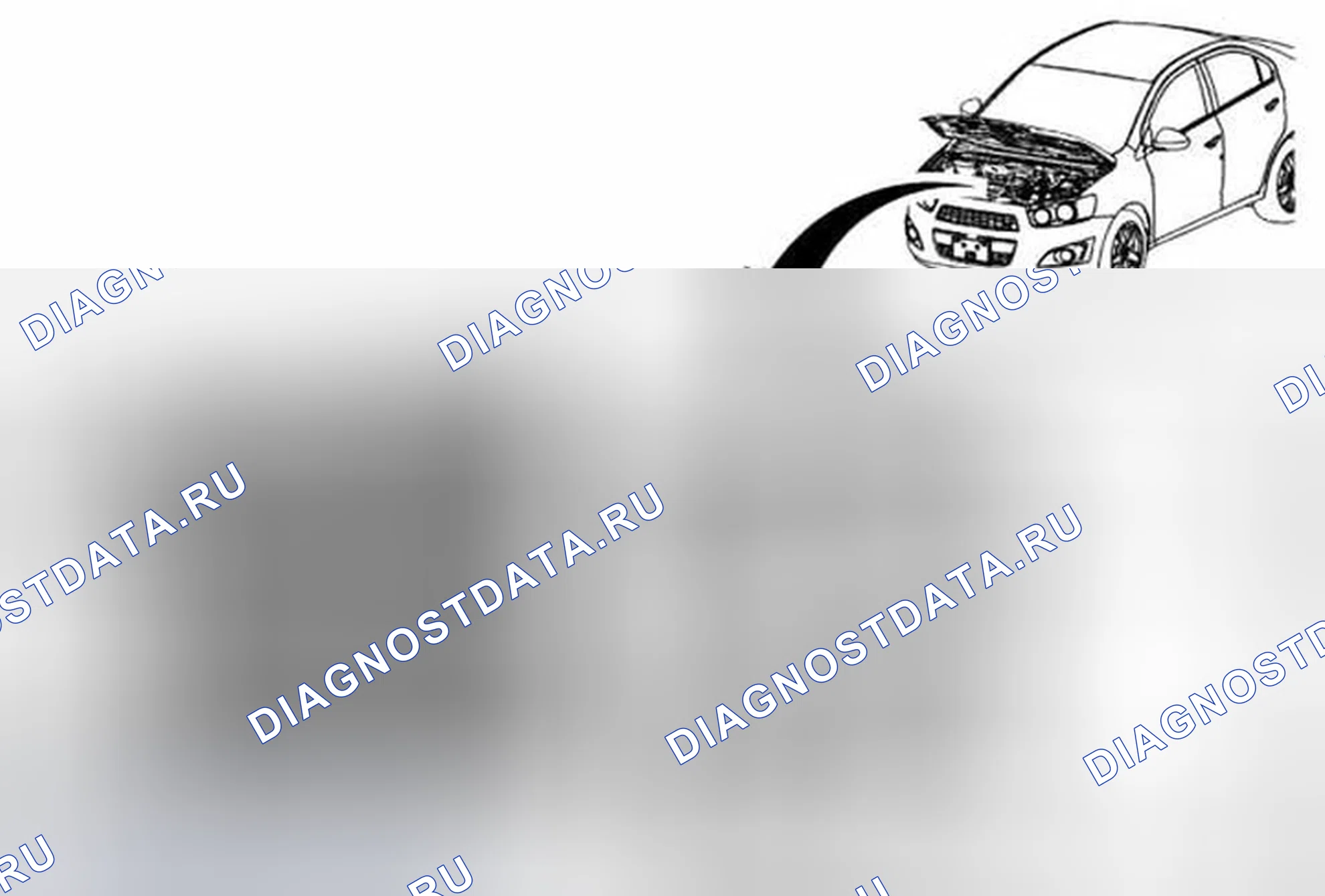 Рис. 16: Замена кожуха вентилятора охлаждающей жидкости двигателя (LUV). Chevrolet Sonic I