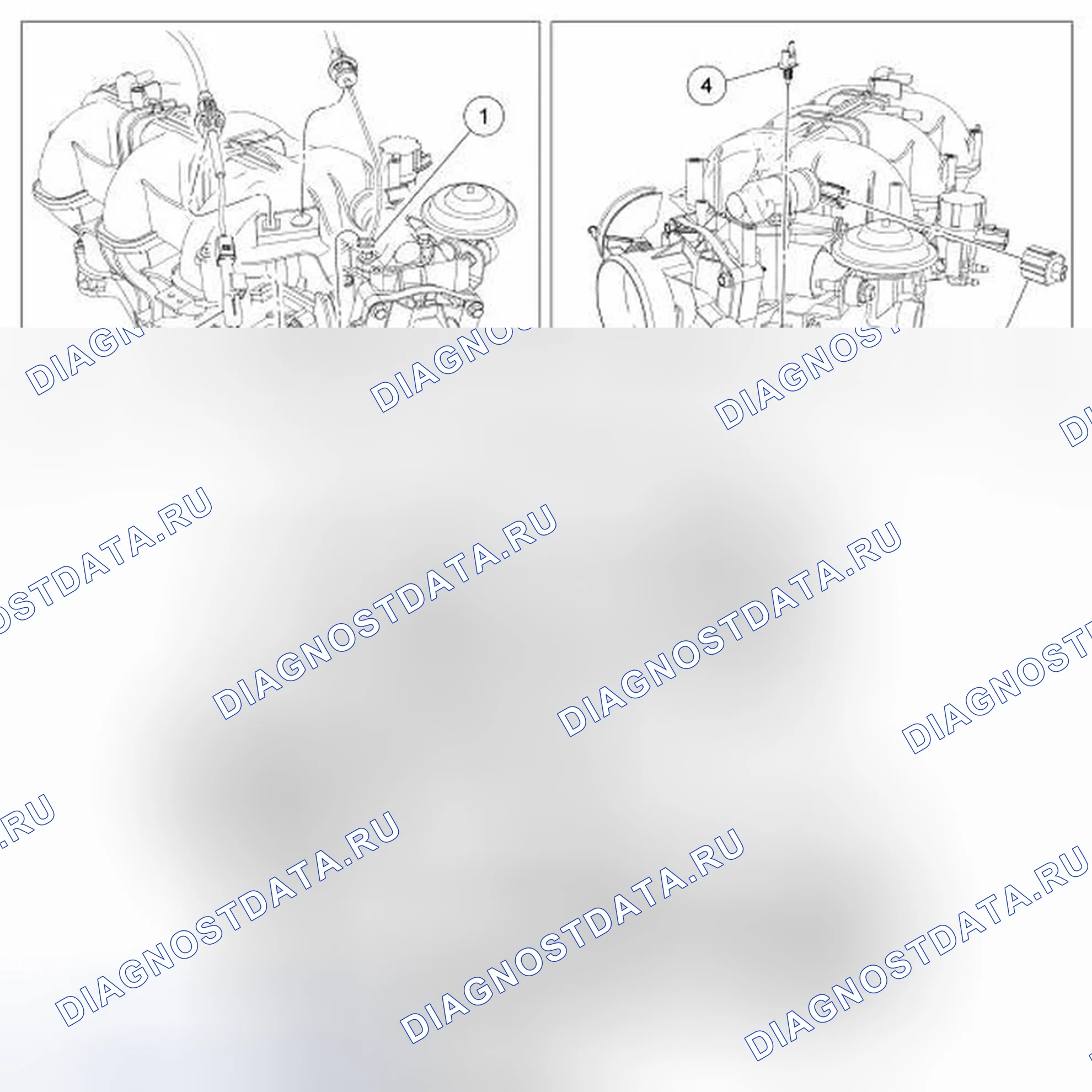Рис. 394: Впускной коллектор. Ford Ranger II