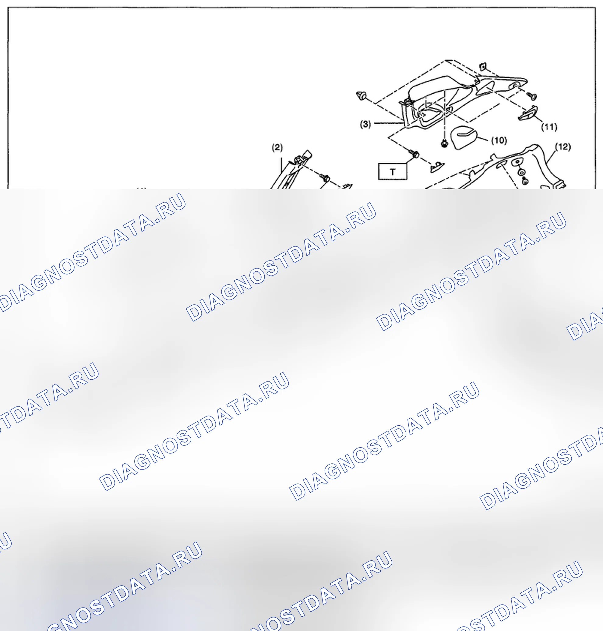 Рис. 180: ВНУТРЕННЯЯ ОТДЕЛКА (МОДЕЛЬ С 5 ДВЕРЯМИ). Subaru Impreza WRX STI GR