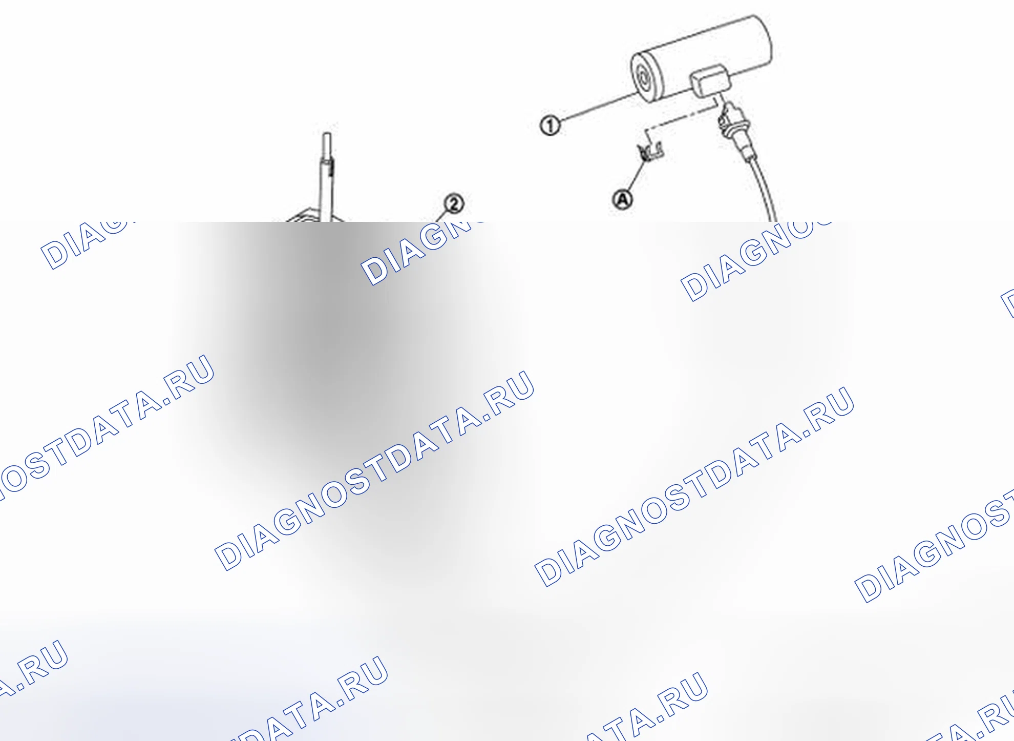 Рис. 115: Покомпонентный вид кабеля блокировки ключа. Honda Saber I