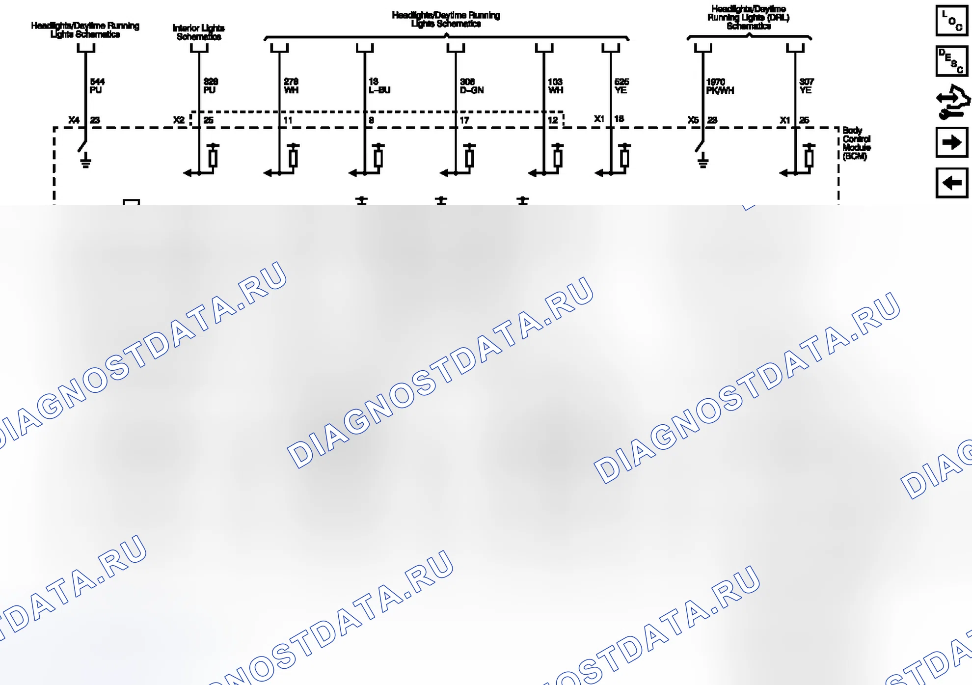 Рис. 9: Входы и выходы BCM (2 из 4). GMC RV Cutaway G3500 