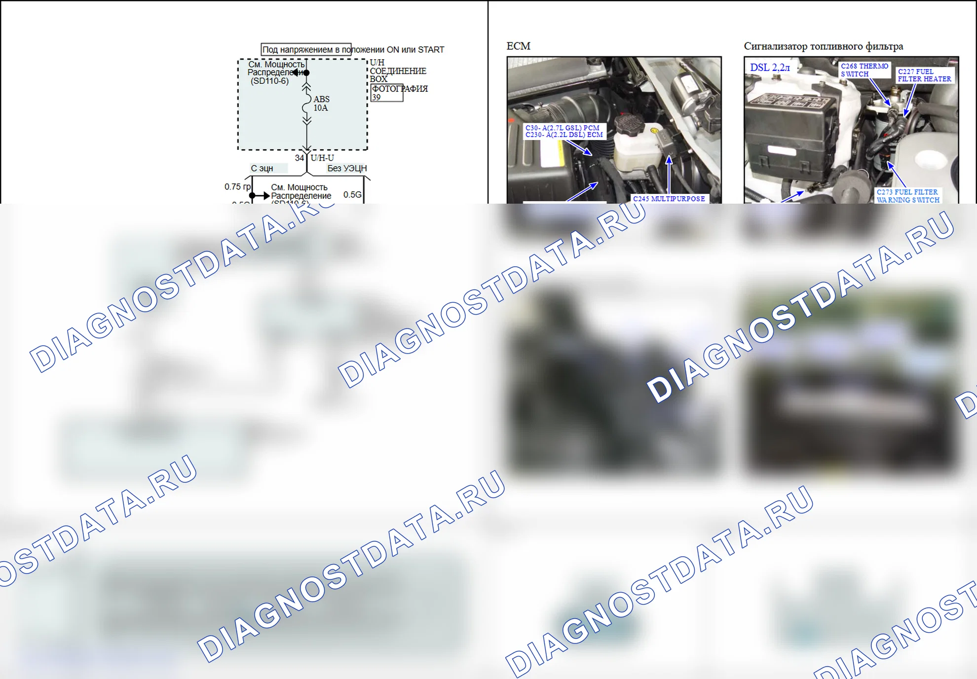 P2264: Обнаружение воды в топливе. Hyundai Santa Fe CM