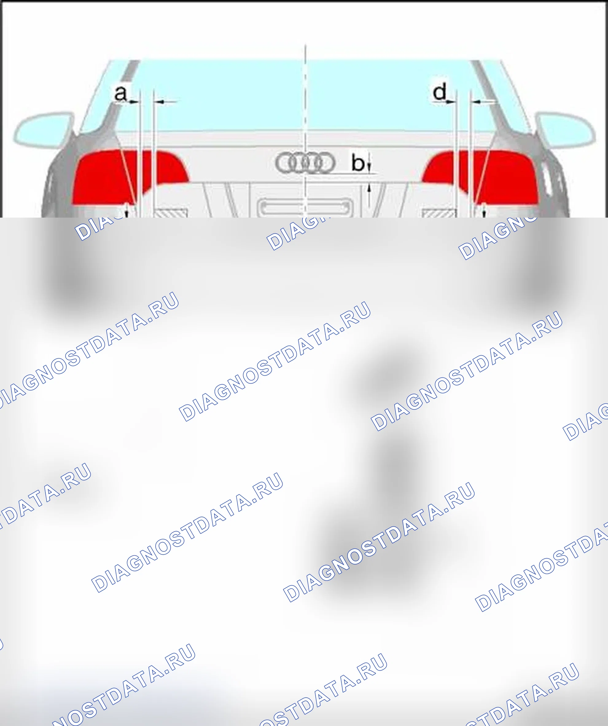 Рис. 277: Надписи на задней крышке (Avant). Audi S4 B7