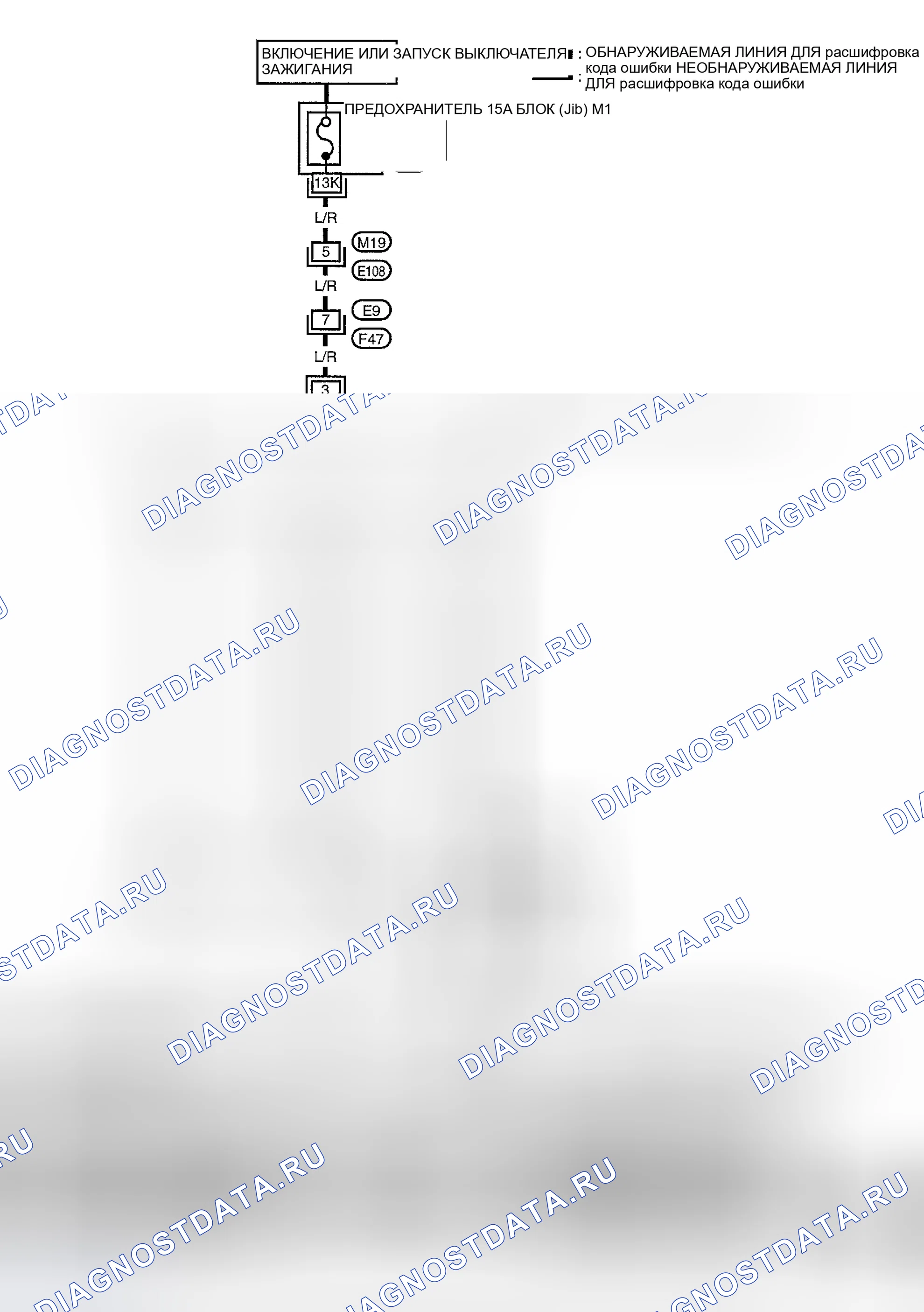 Рис. 733: Идентификация цепи. Nissan Sentra B15