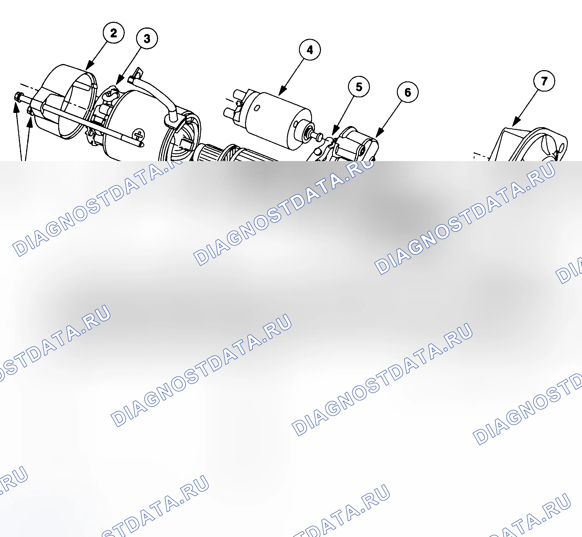 Рис. 33: КАПИТАЛЬНЫЙ РЕМОНТ стартера. Ford Pickup F250 Super Duty I