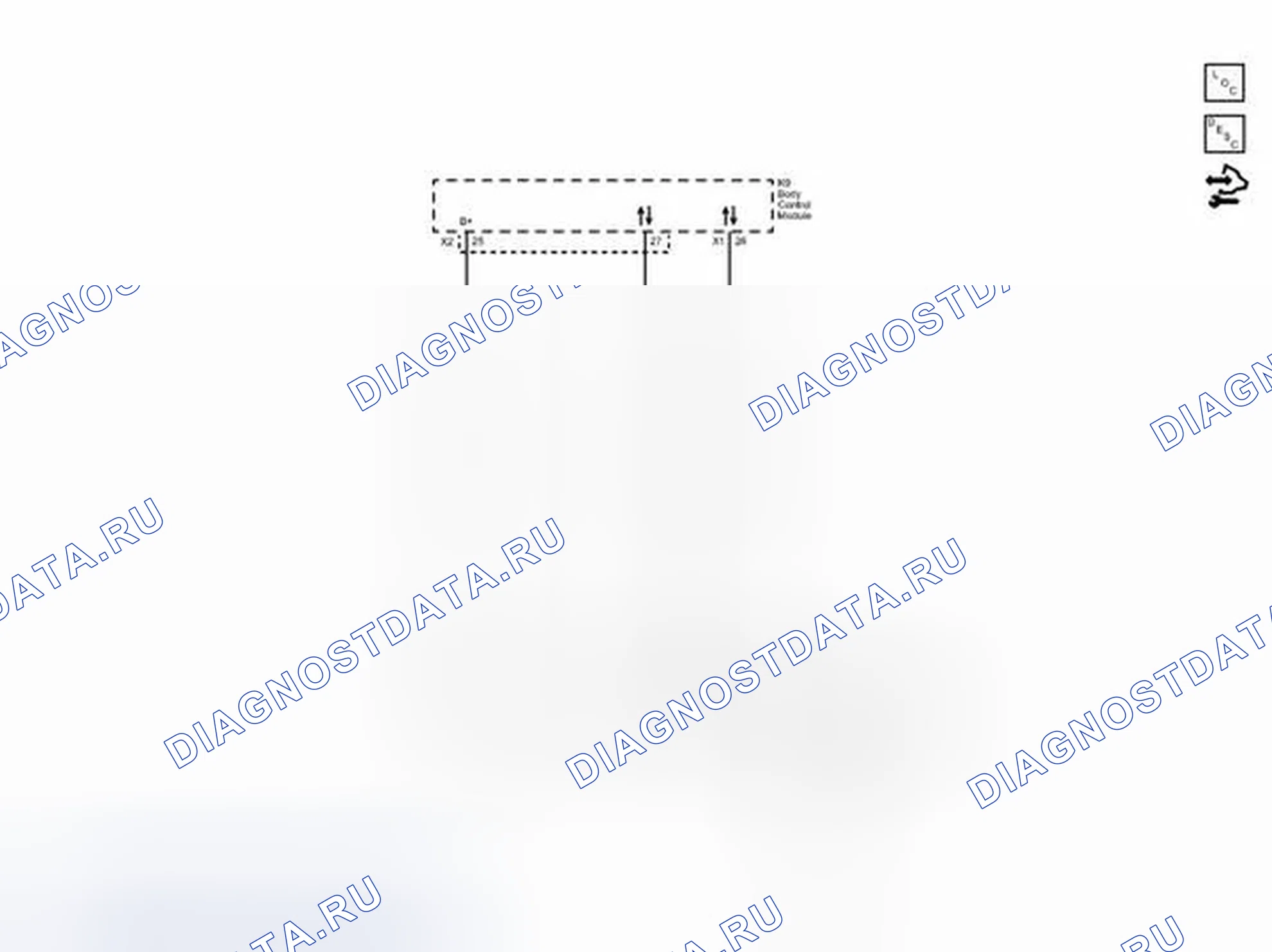 Рис. 3: Принципиальная электрическая схема бесключевого входа. Chevrolet Spark M300