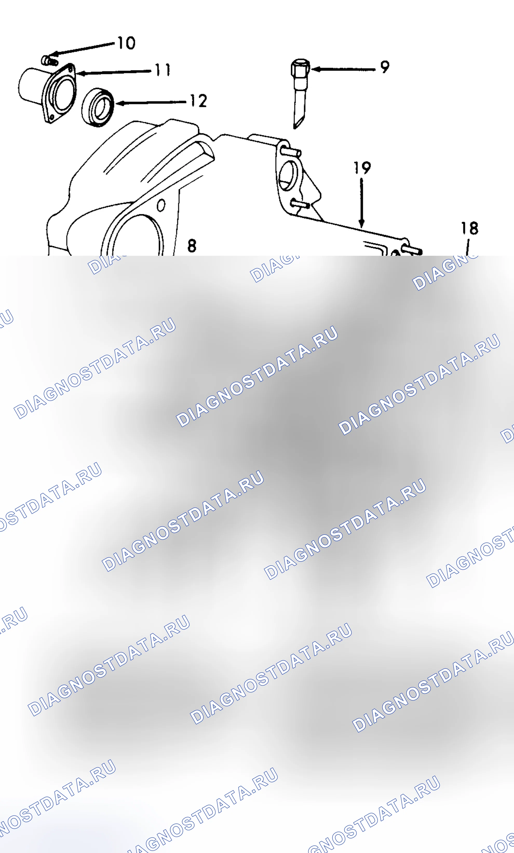 Рис. 18: Разнесенный вид коробки передач (G50). Porsche 911 Carrera 4 964