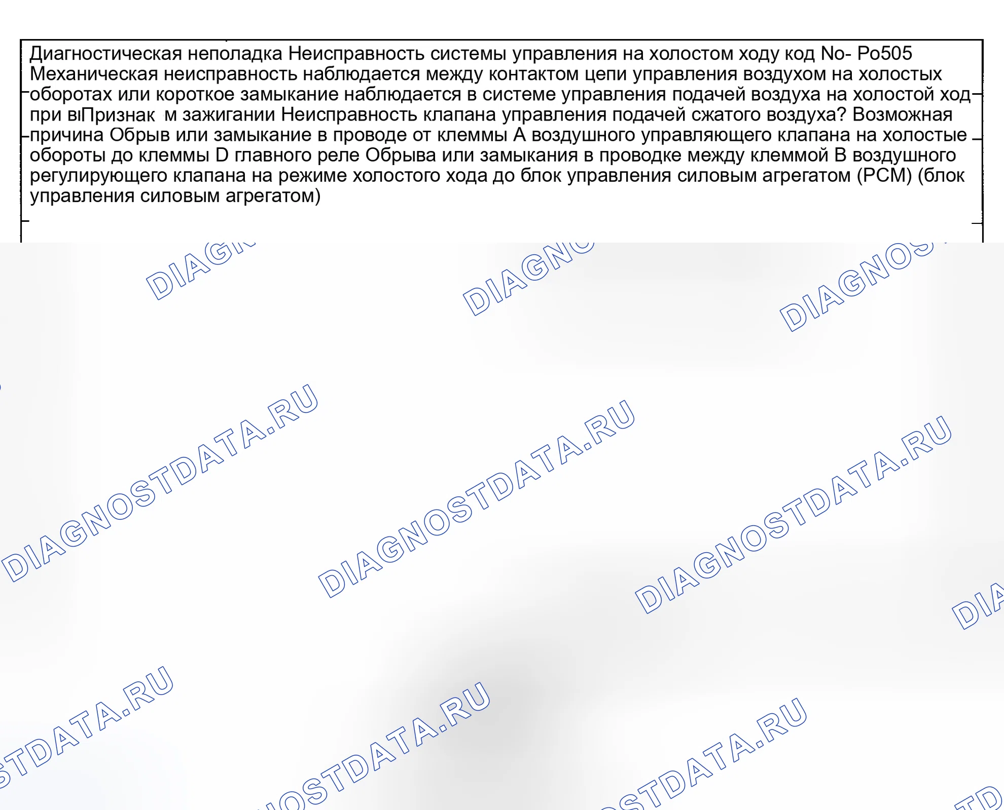 Рис. 76: расшифровка кода ошибки P0505: Неисправность системы управления холостым ходом. Mazda Protege BH